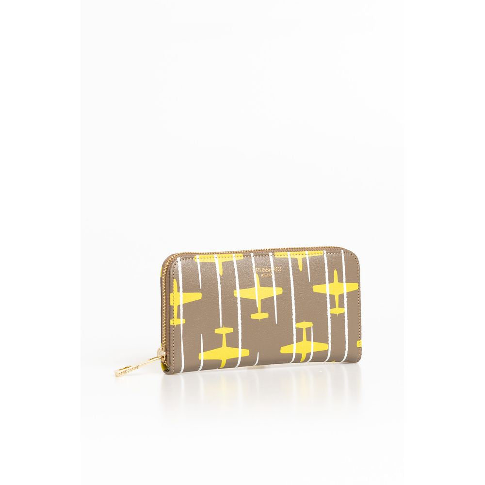 Beige Leather Women Wallet - ventzia