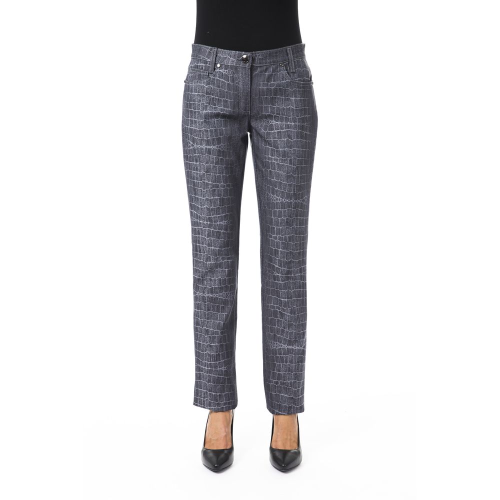 Black Viscose Women Pants - ventzia