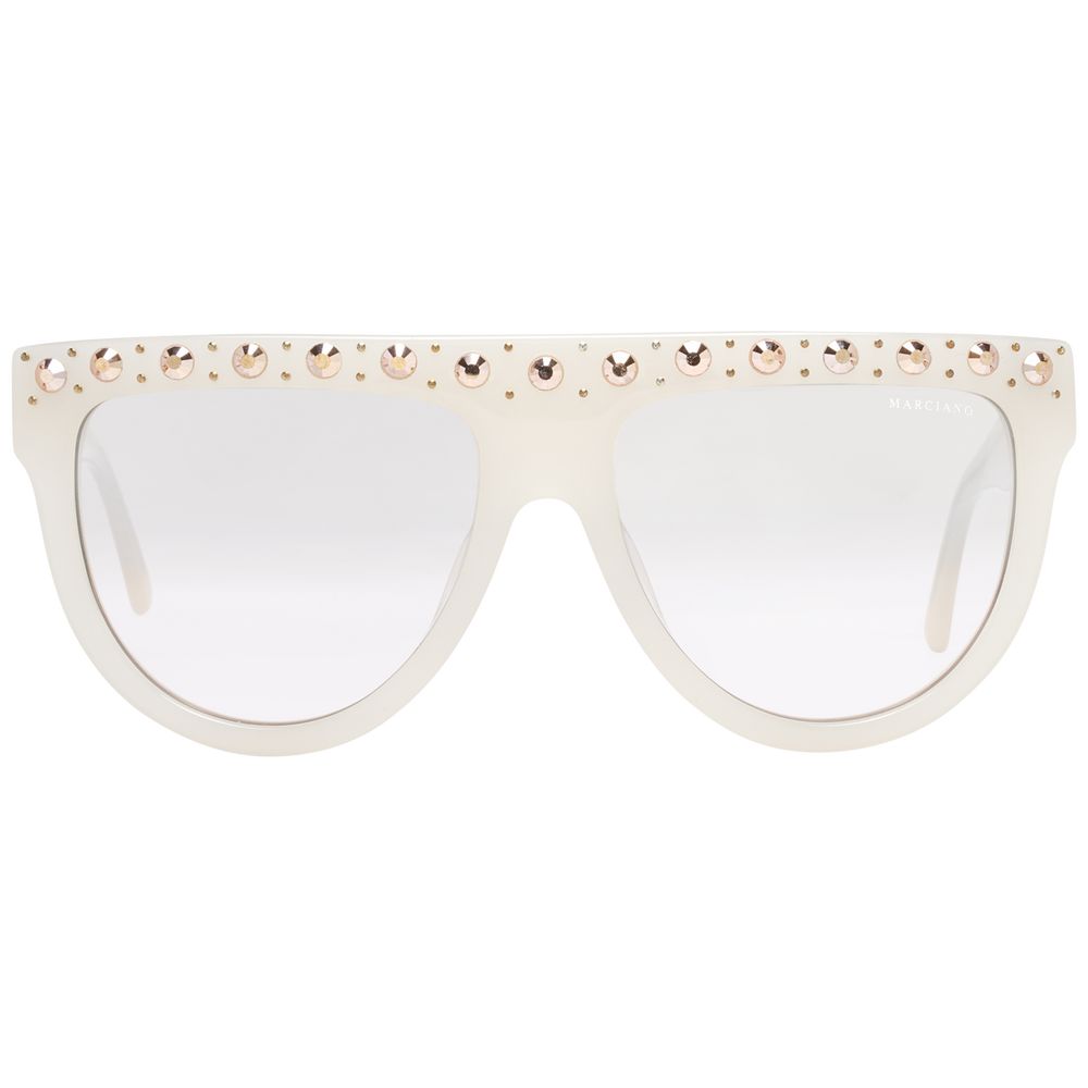 White Plastic Sunglasses - ventzia