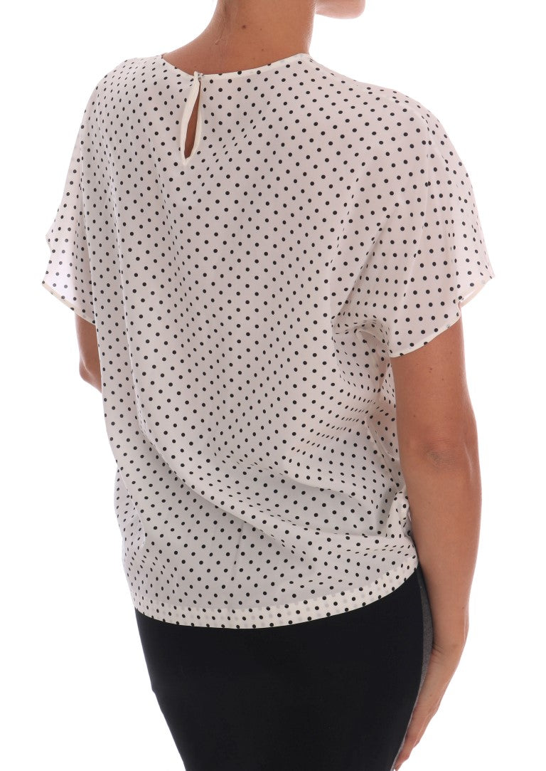 Chic Polka Dot Silk Blouse - ventzia