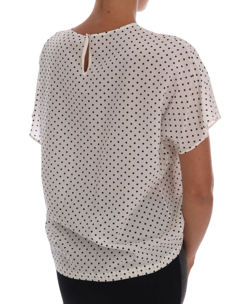 Chic Polka Dot Silk Blouse - ventzia