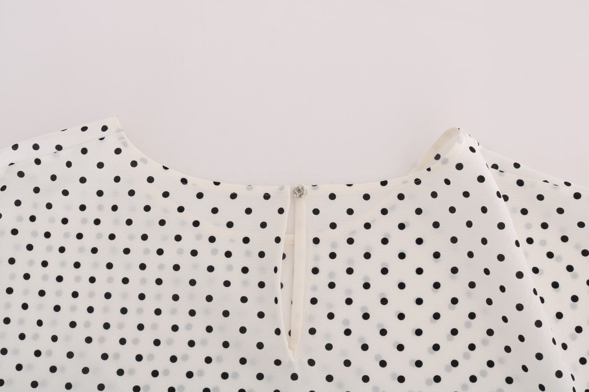 Chic Polka Dot Silk Blouse - ventzia