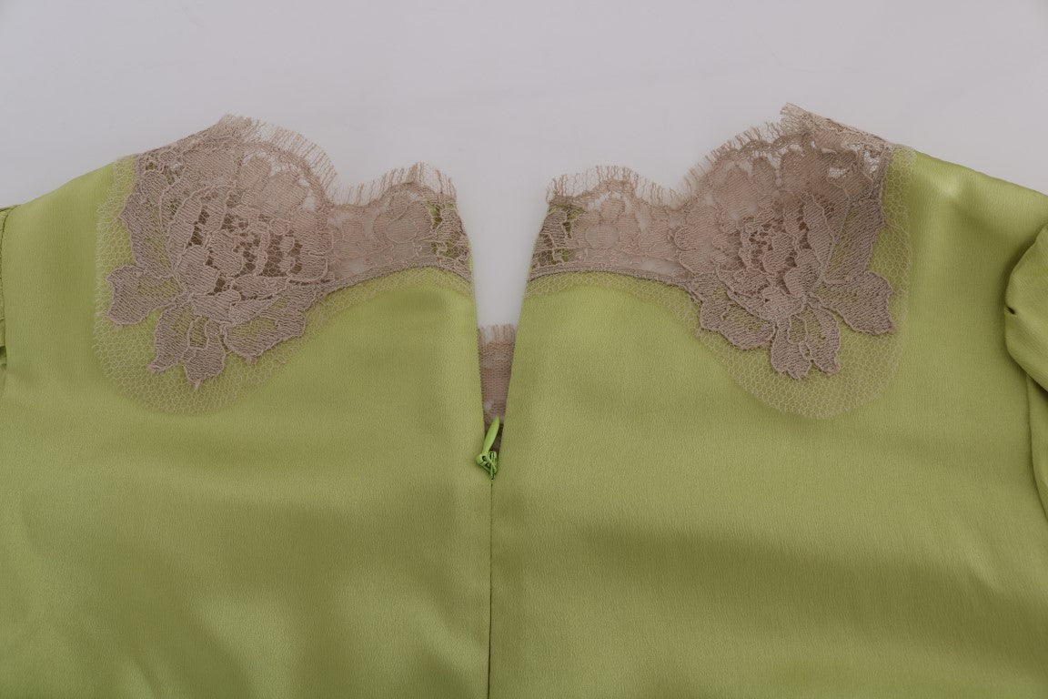 Elegant Floral Lace Silk Blouse - ventzia
