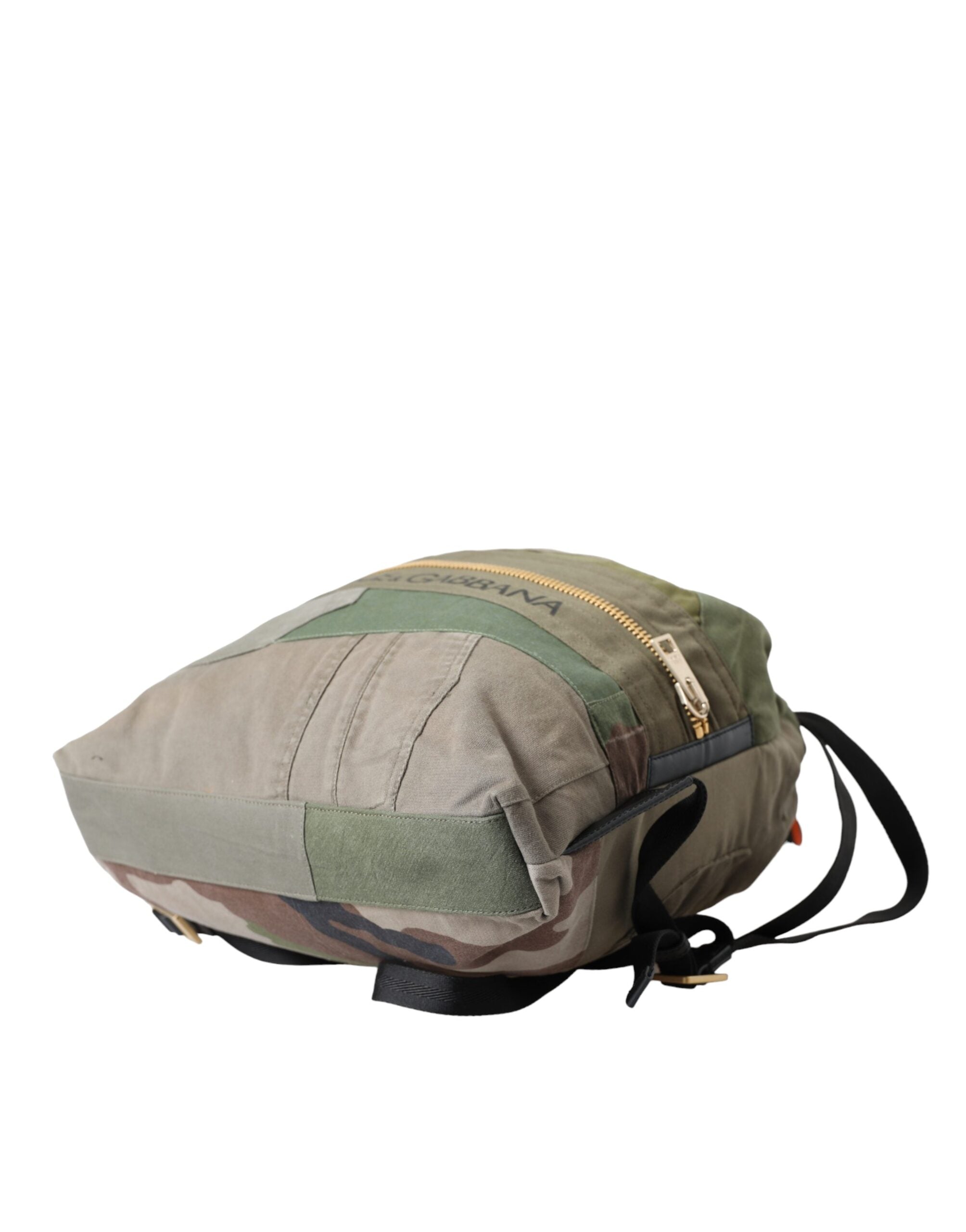 Military Green Patchwork Rucksack Backpack Bag - ventzia