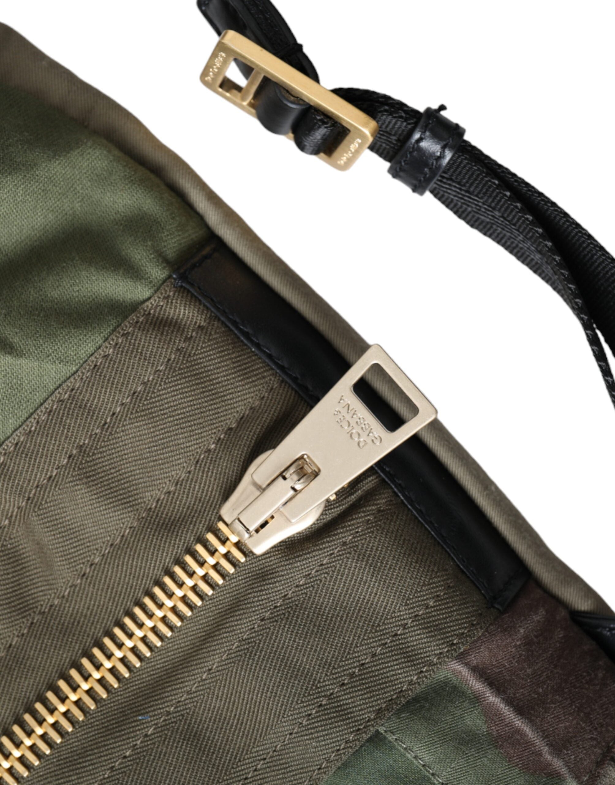 Military Green Patchwork Rucksack Backpack Bag - ventzia