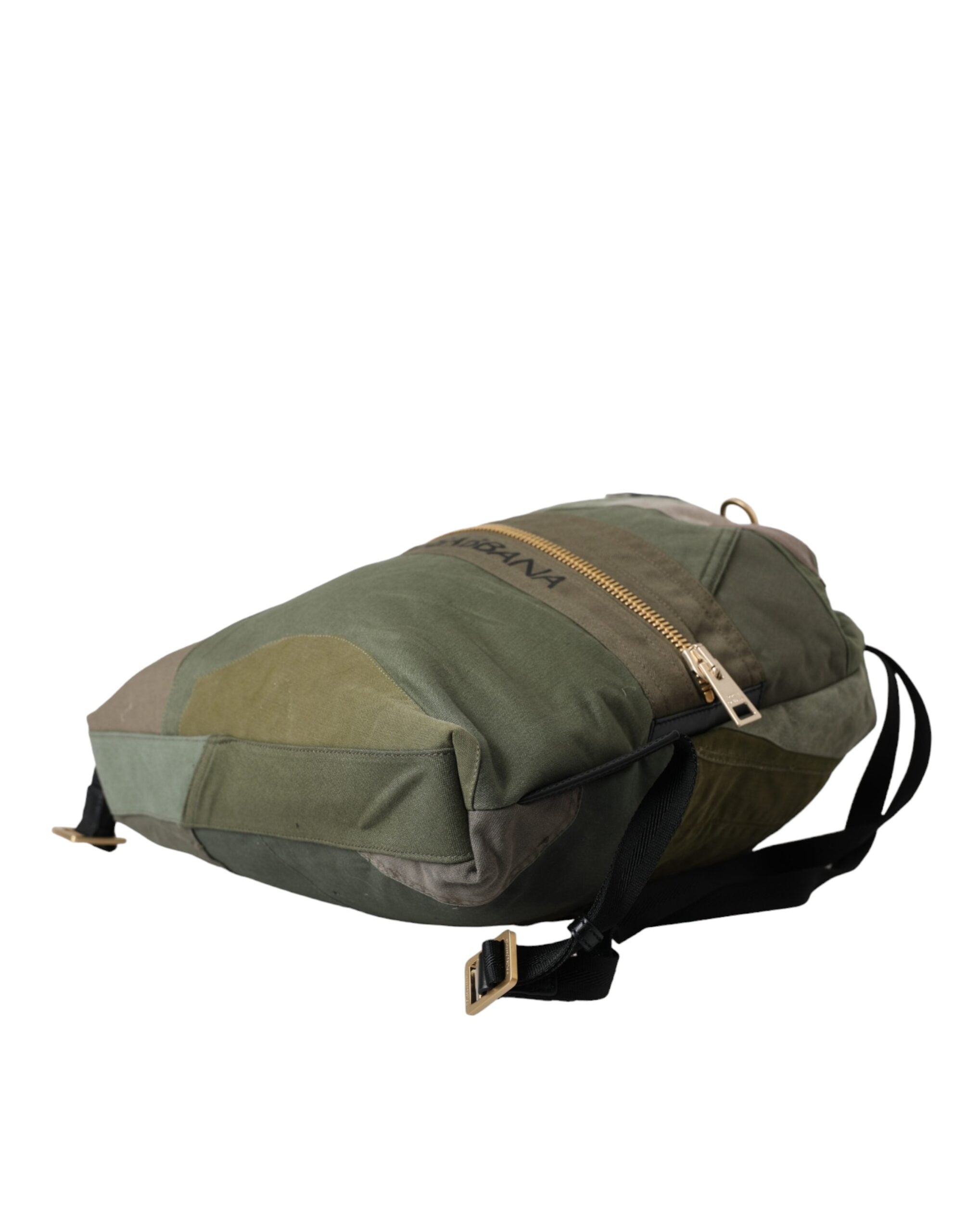 Military Green Patchwork Rucksack Backpack Bag - ventzia