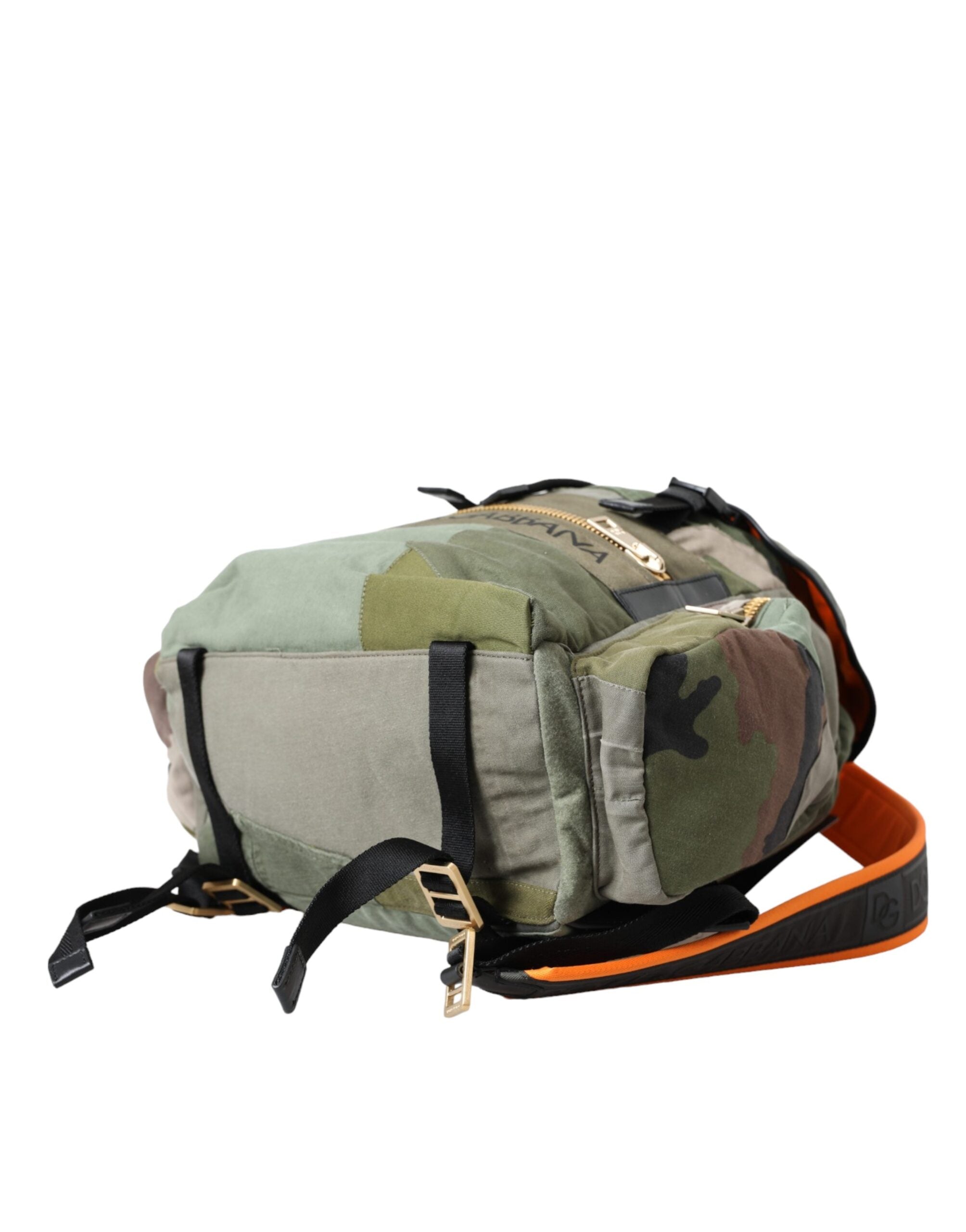 Military Green Patchwork Rucksack Backpack Bag - ventzia
