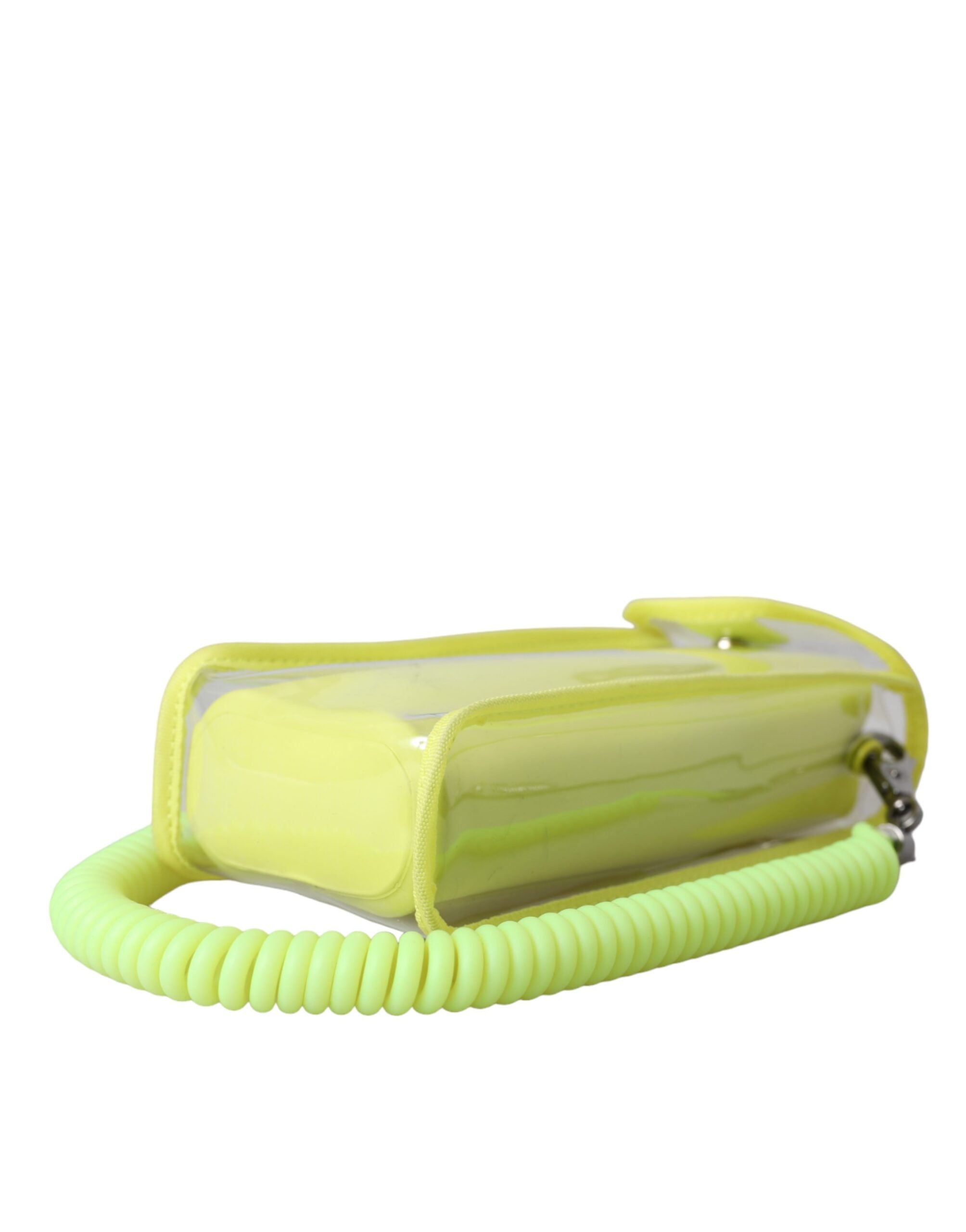 Yellow Green Plastic DG Logo Neck Strap Cardholder Wallet - ventzia