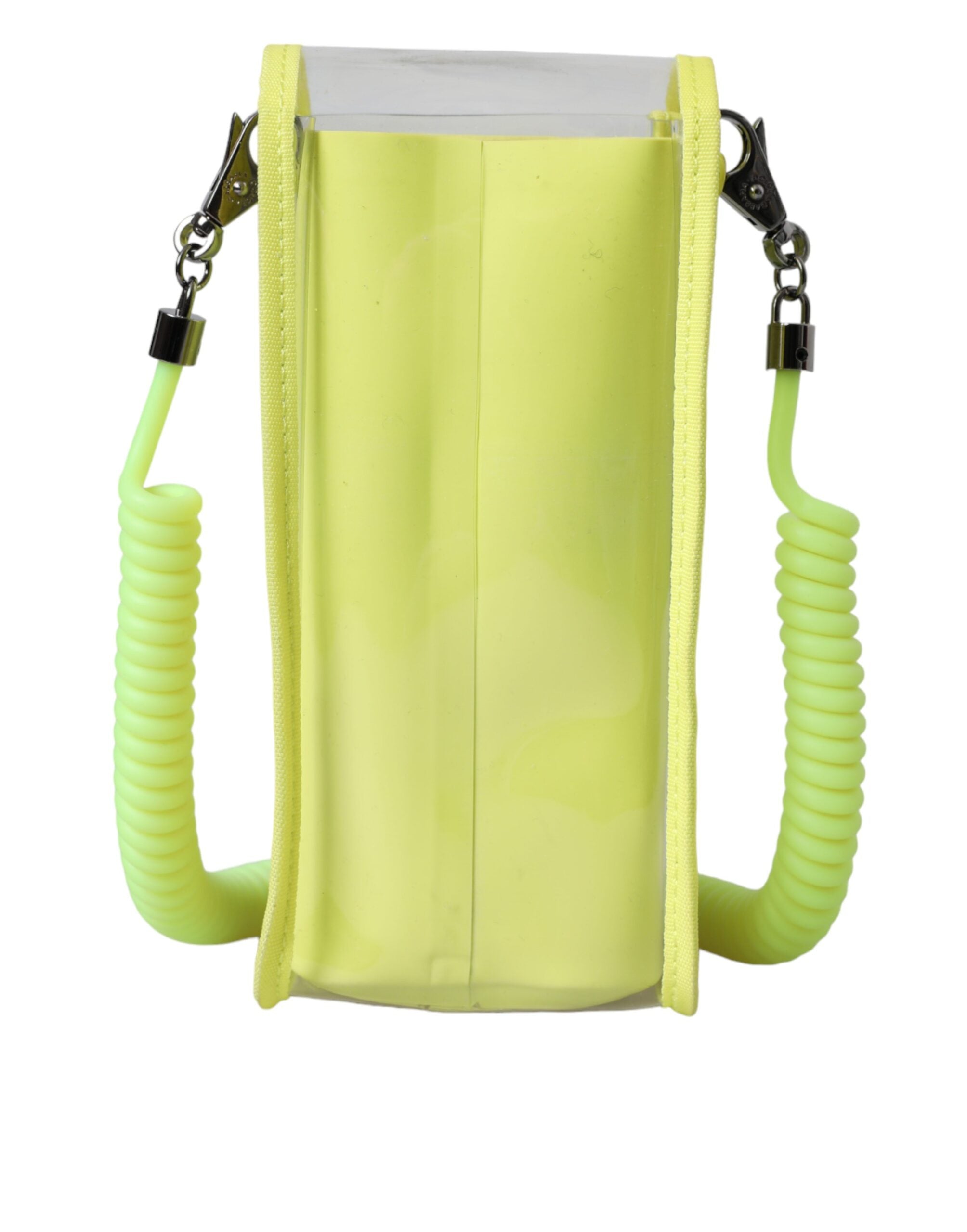 Yellow Green Plastic DG Logo Neck Strap Cardholder Wallet - ventzia