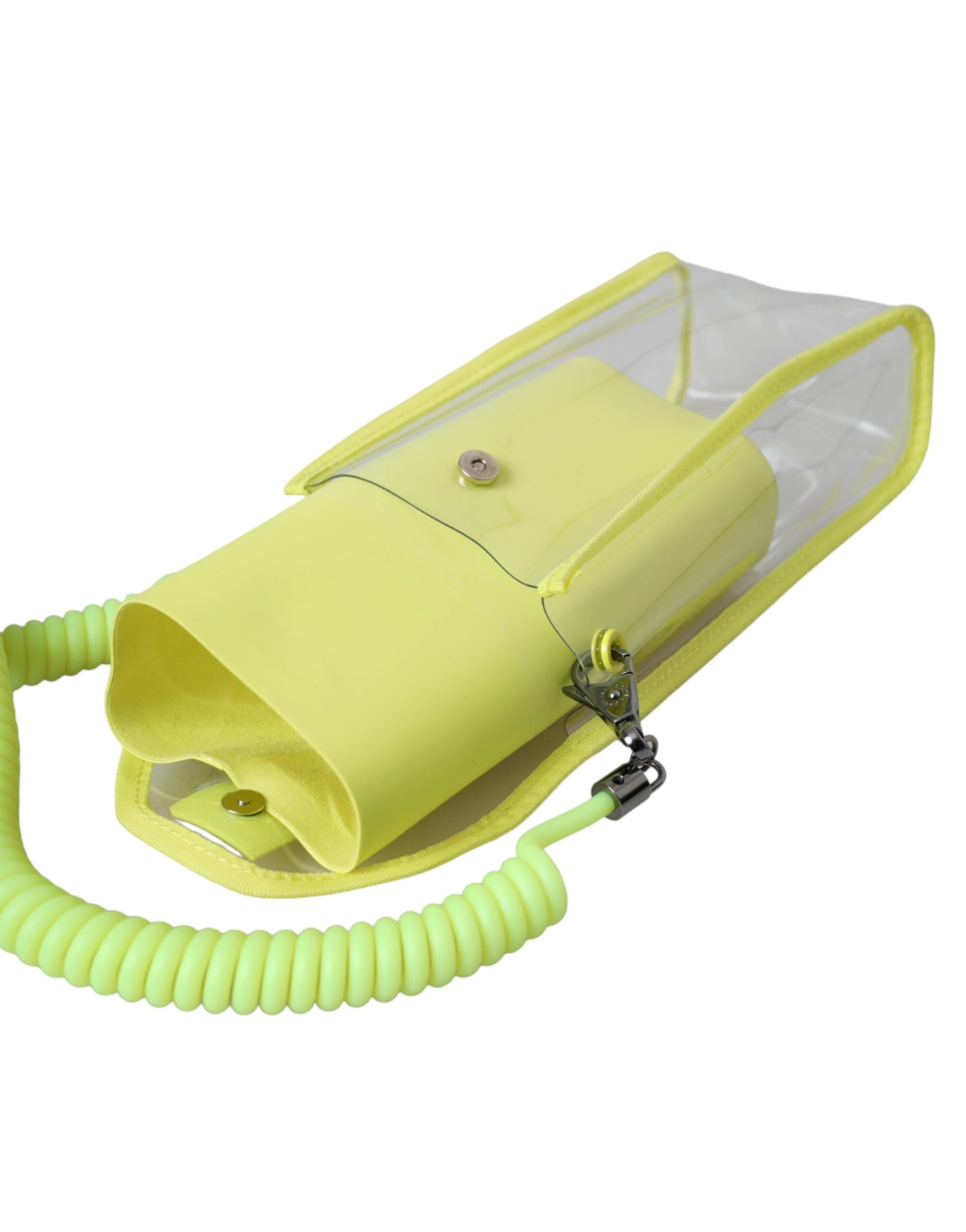 Yellow Green Plastic DG Logo Neck Strap Cardholder Wallet - ventzia