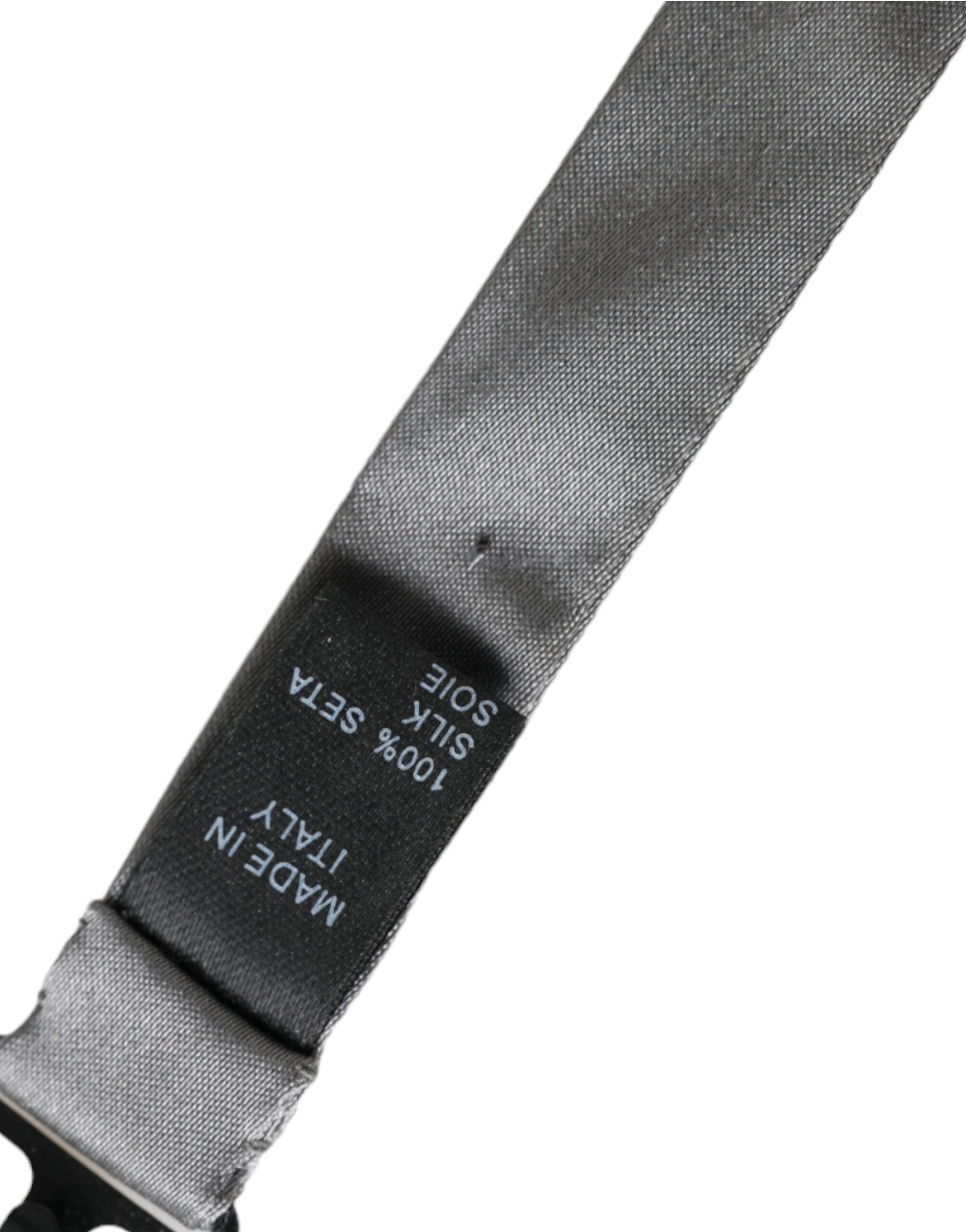 Gray Satin Silk Adjustable Neck Men Papillon Bow Tie - ventzia