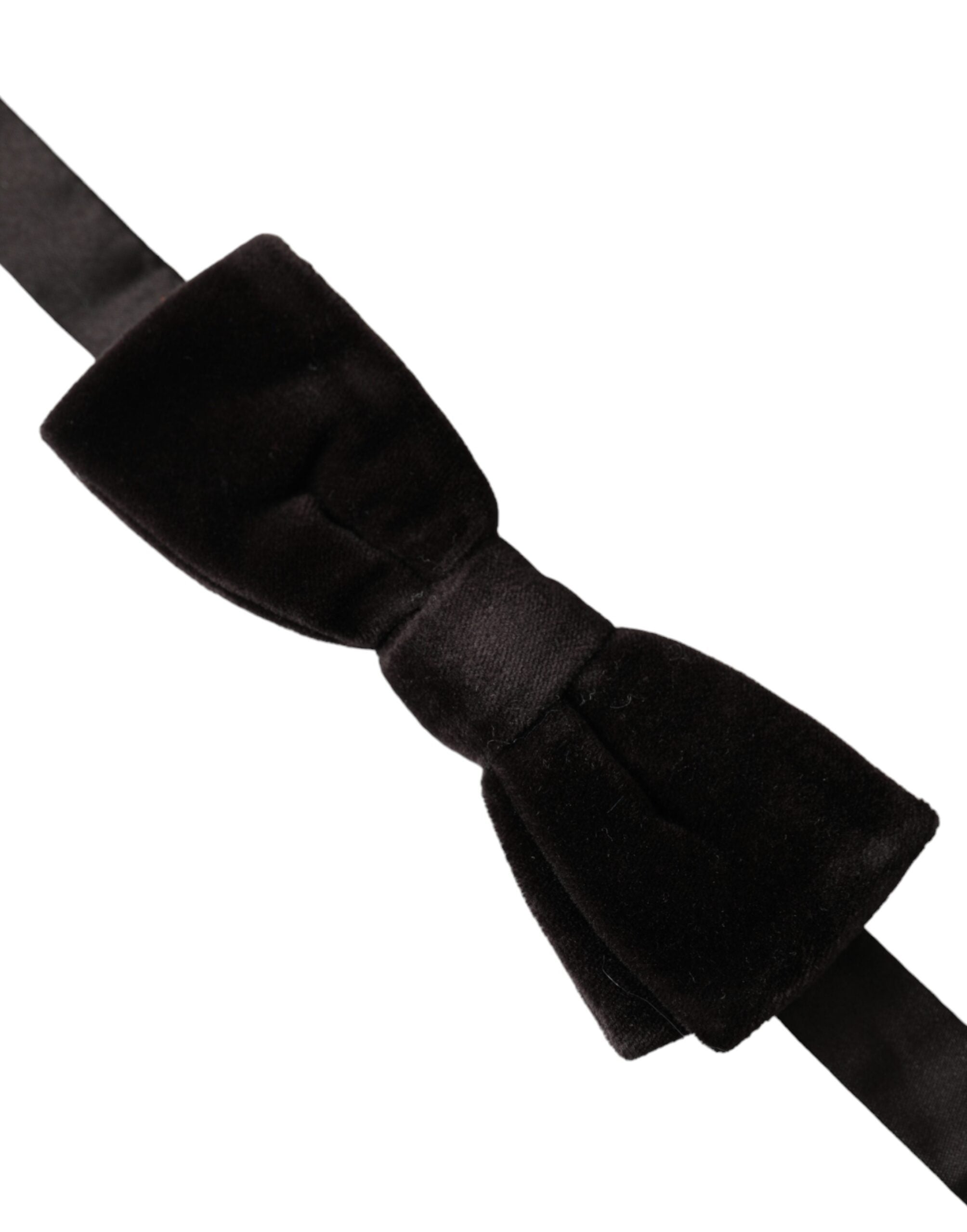 Black Velvet Cotton Adjustable Neck Men Bow Tie - ventzia