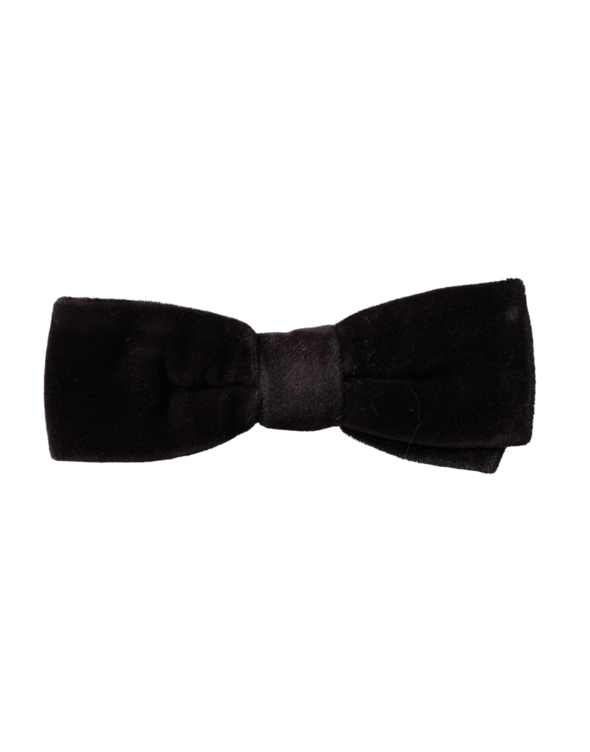 Black Velvet Cotton Adjustable Neck Men Bow Tie - ventzia