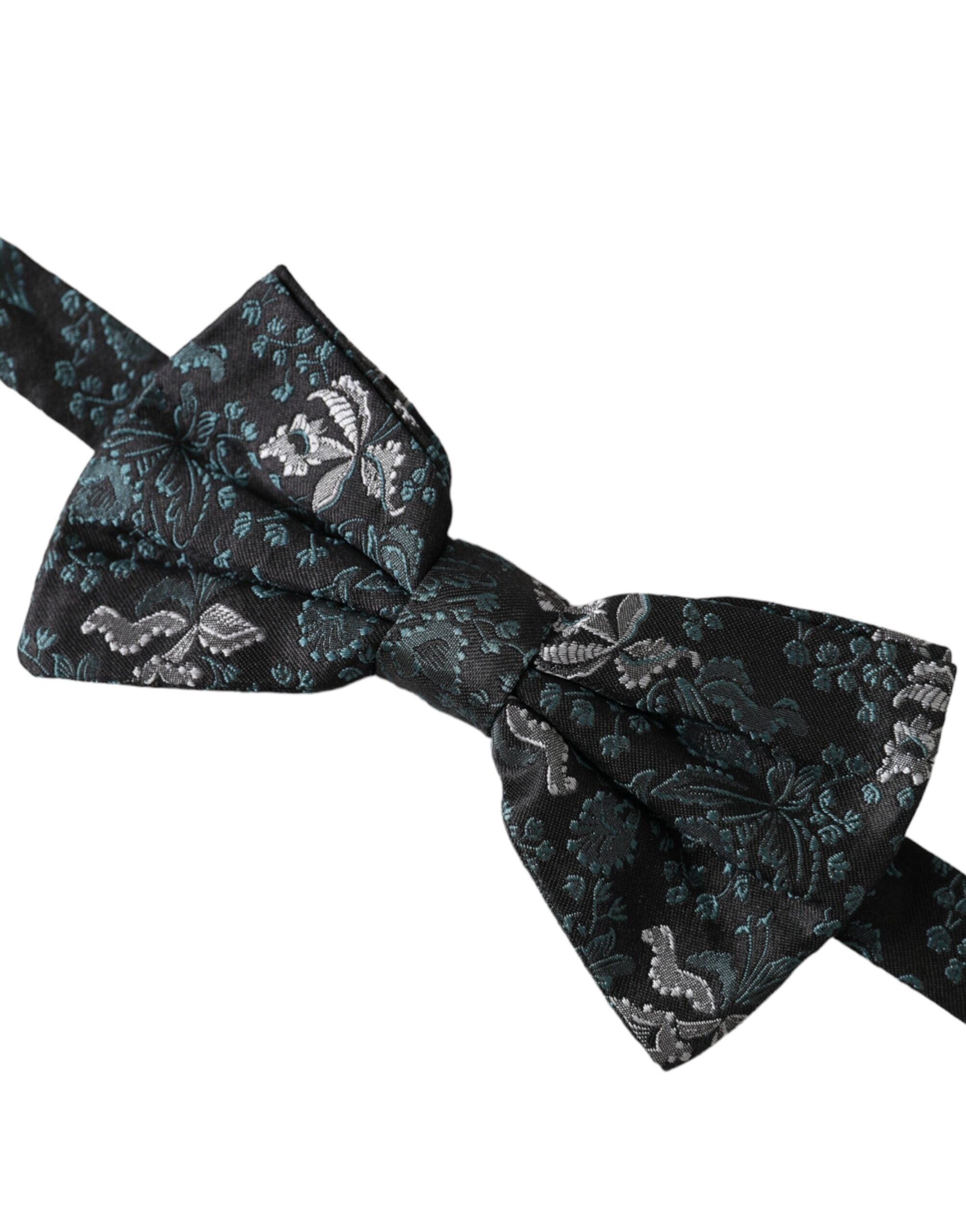 Multicolor Fantasy Floral Silk Adjustable Neck Men Bow Tie - ventzia