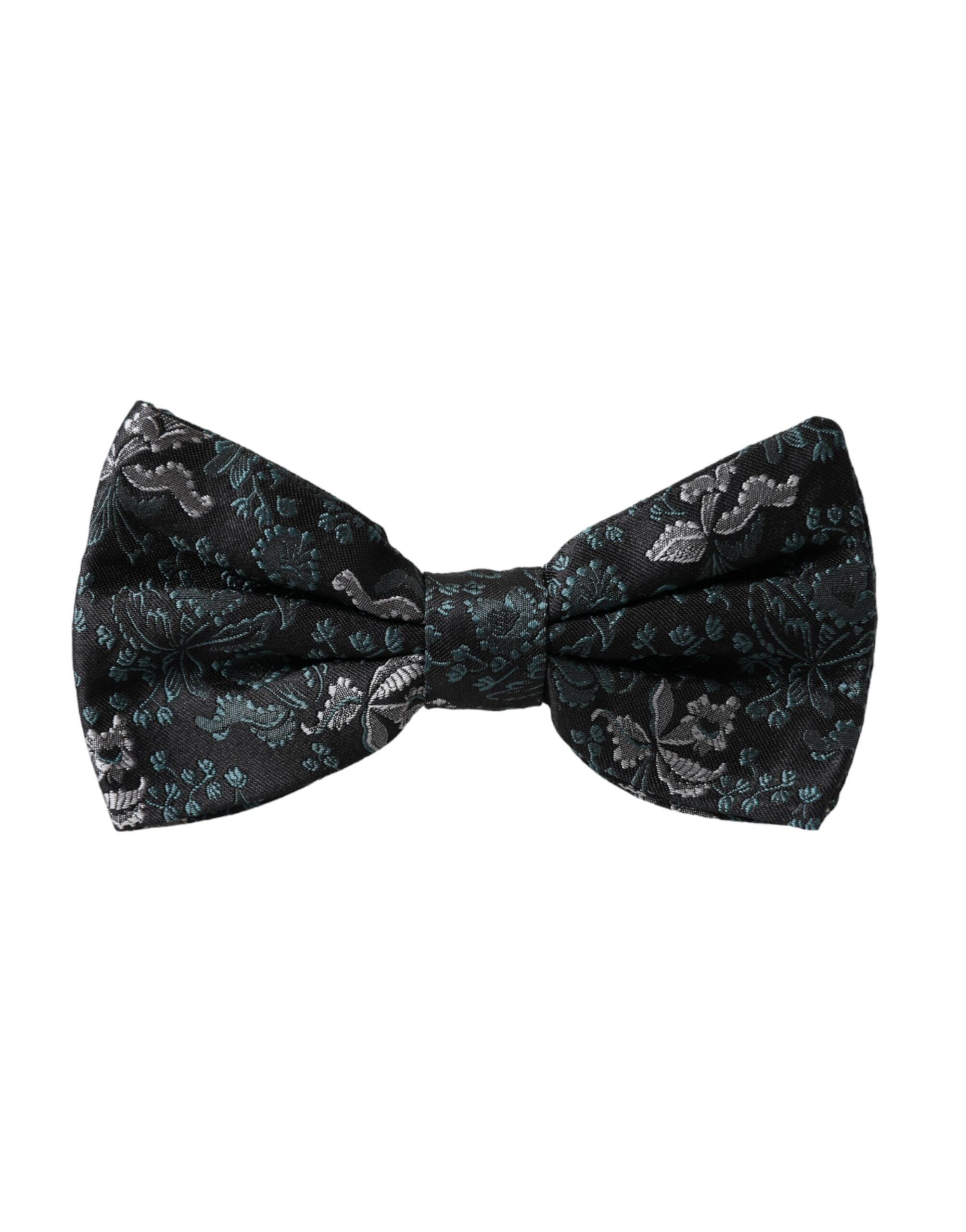 Multicolor Fantasy Floral Silk Adjustable Neck Men Bow Tie - ventzia