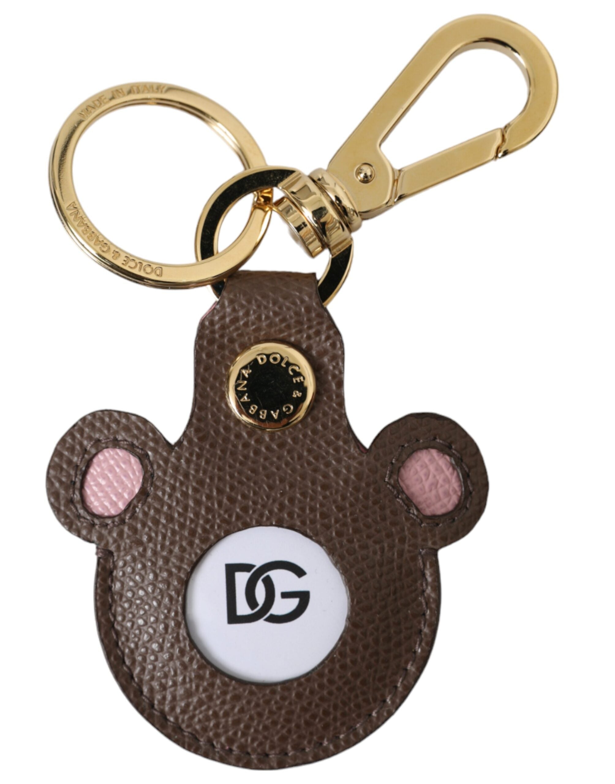 Multicolor Dauphine Calfskin DG Logo Keyring Keychain - ventzia