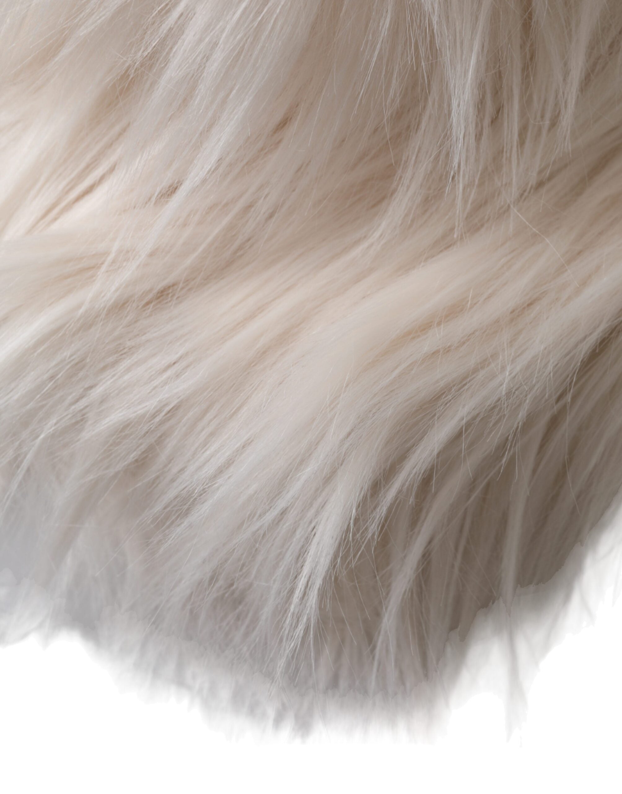 Off White Acrylic Fur Womens Bucket Hat - ventzia