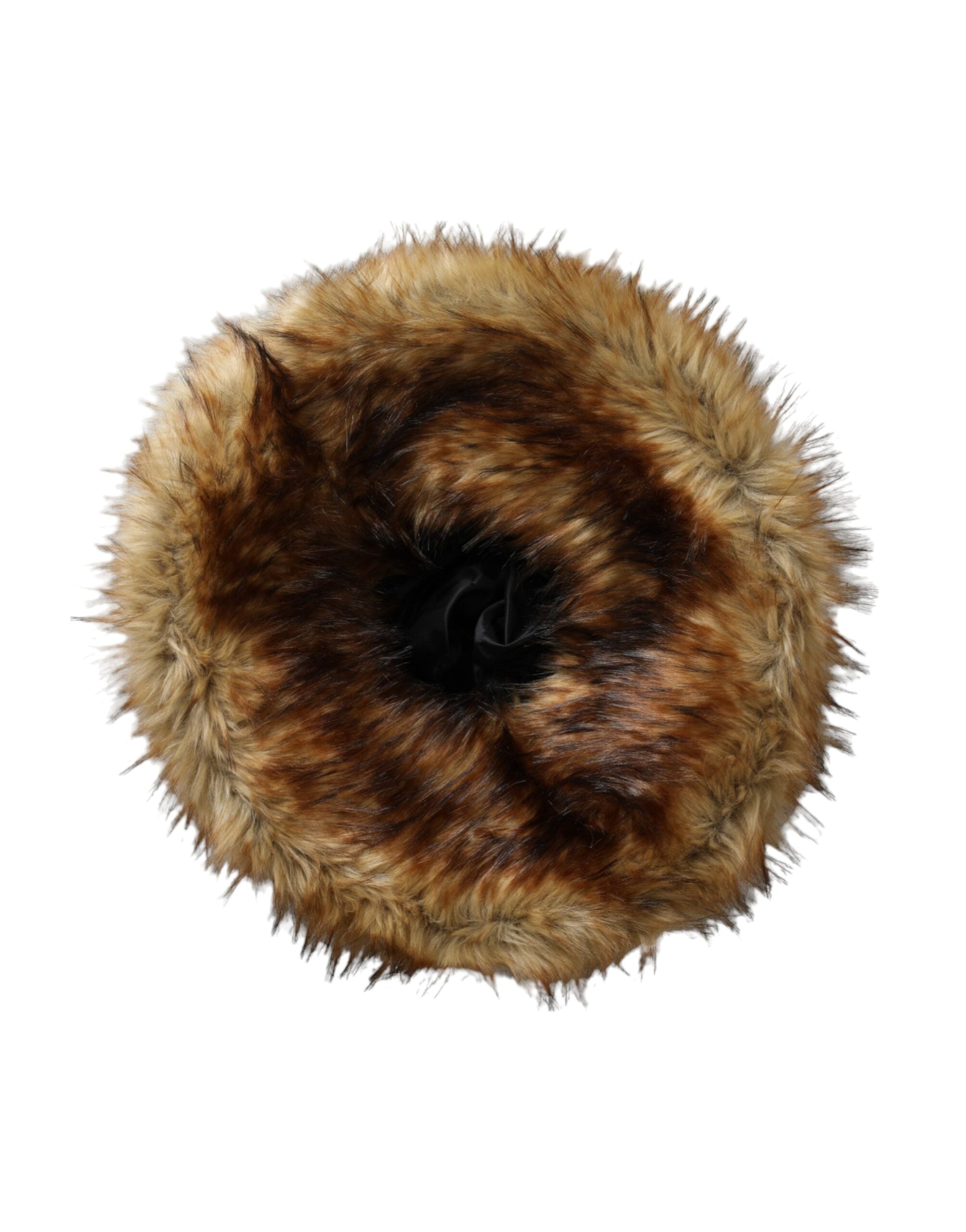Brown Modacrylic Faux Fur Bucket Hat - ventzia