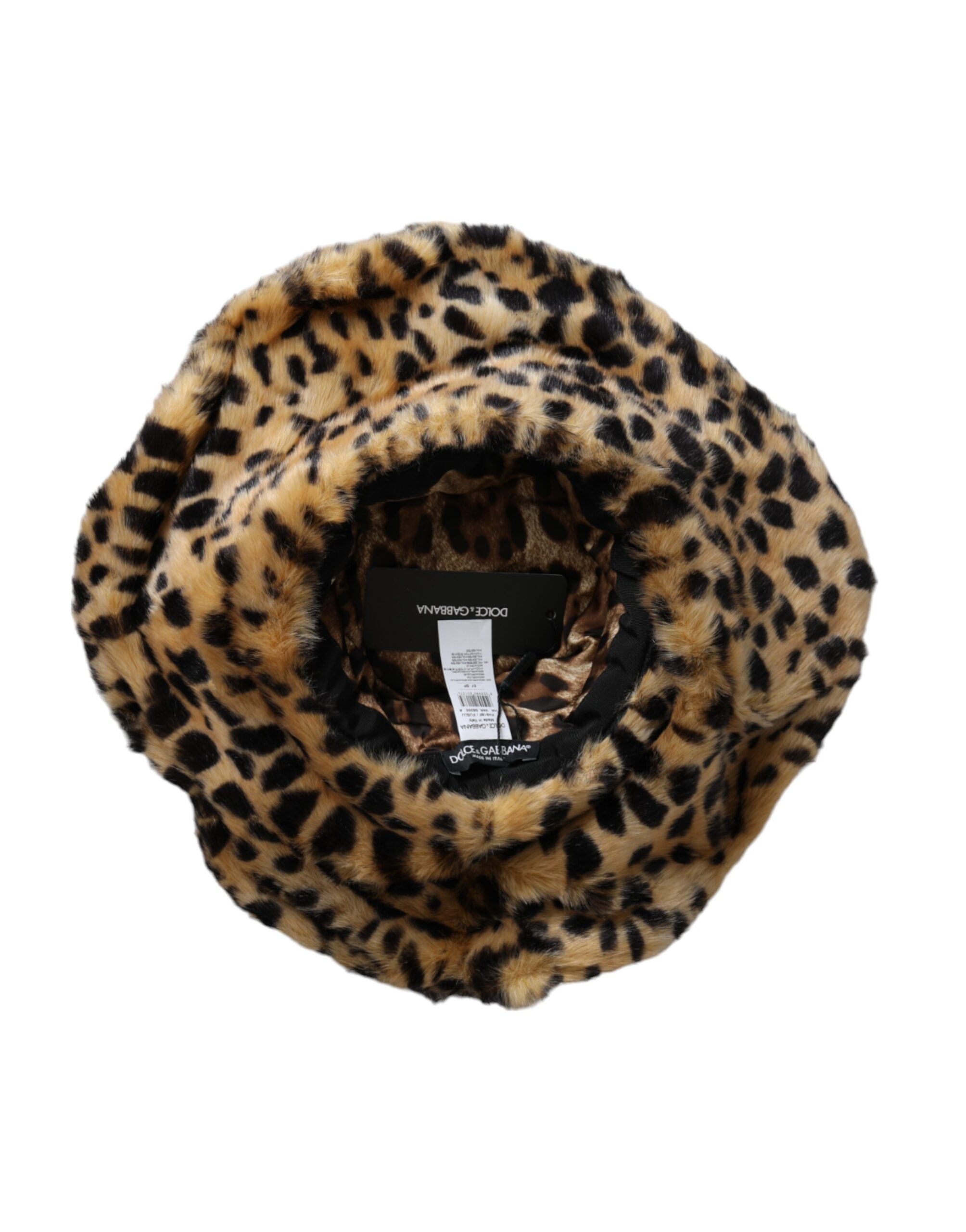 Brown Leopard Fur Women Bucket Hat - ventzia