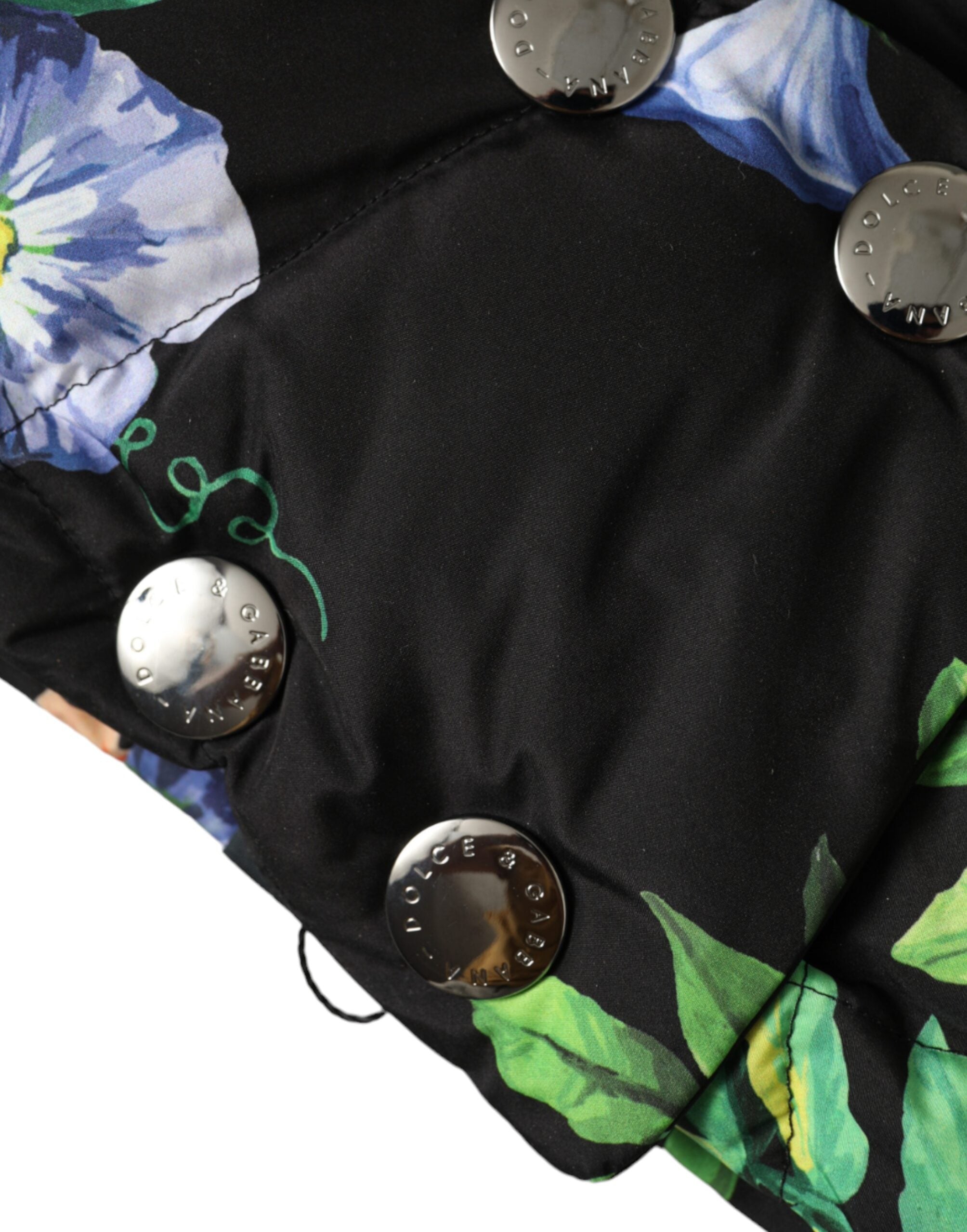 Black Floral Print Whole Head Wrap Hat - ventzia