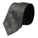 Dark Gray 100% Silk Fantasy Adjustable Men Tie - ventzia