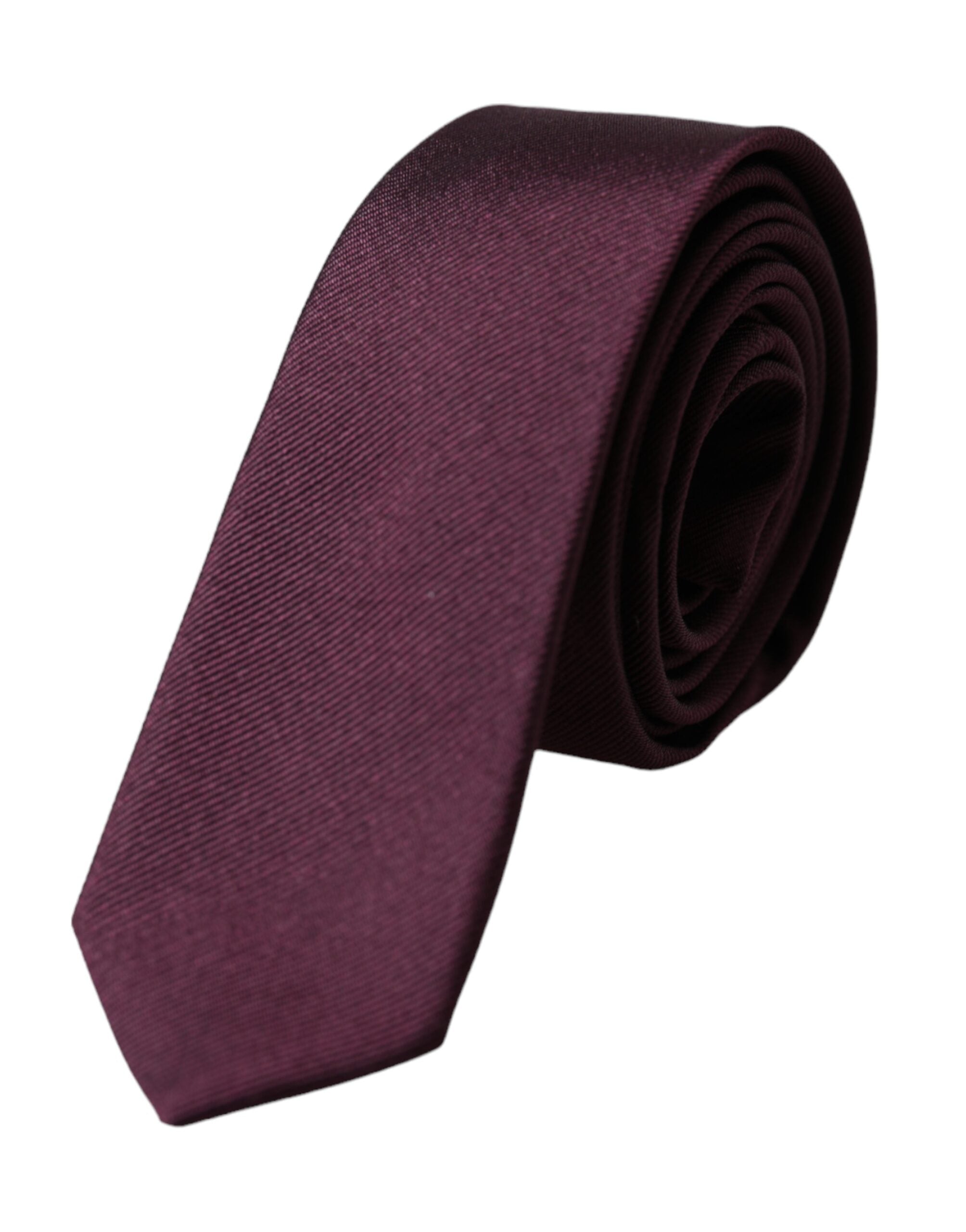 Bordeaux Solid 100% Silk Adjustable Men Tie - ventzia