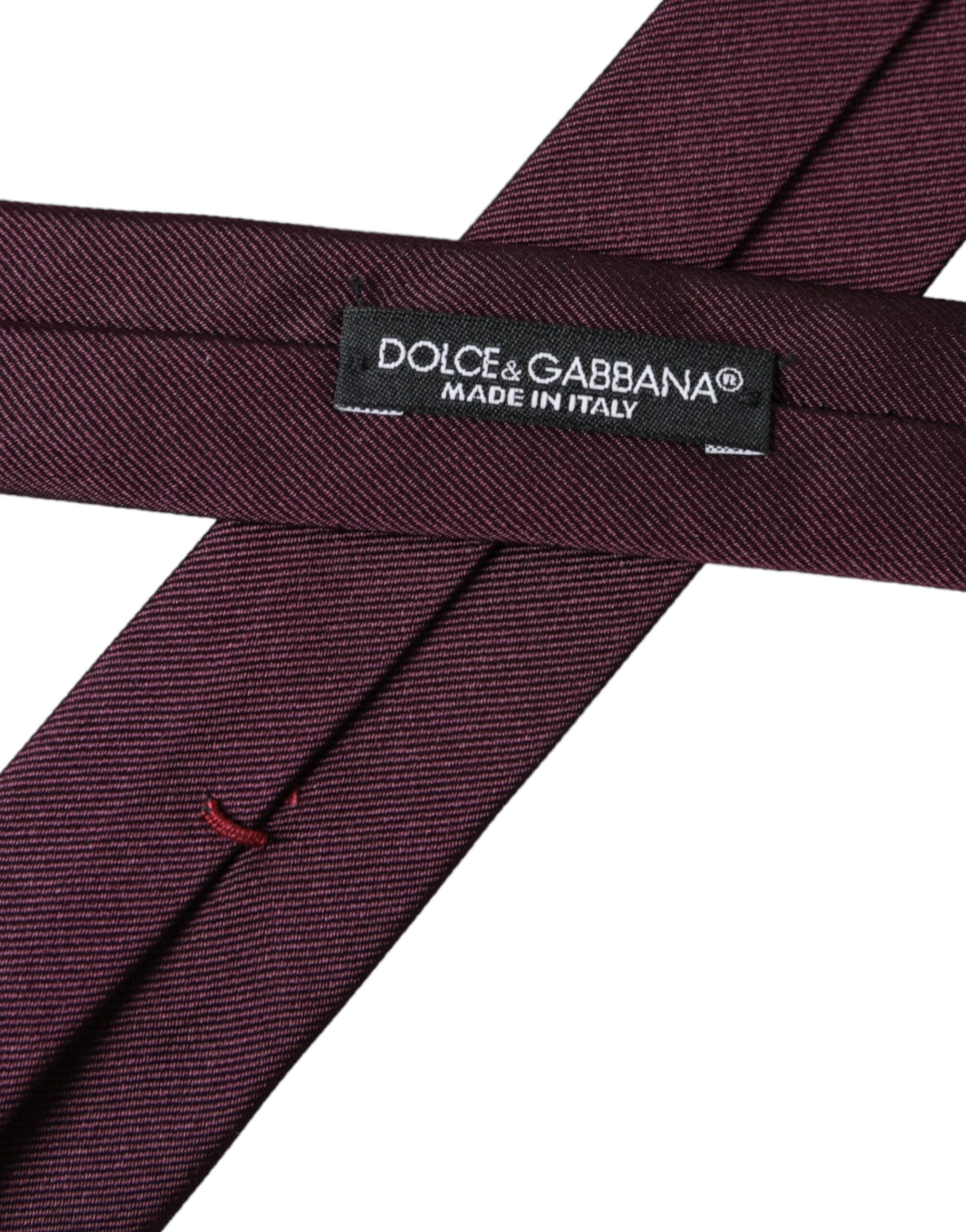 Bordeaux Solid 100% Silk Adjustable Men Tie - ventzia