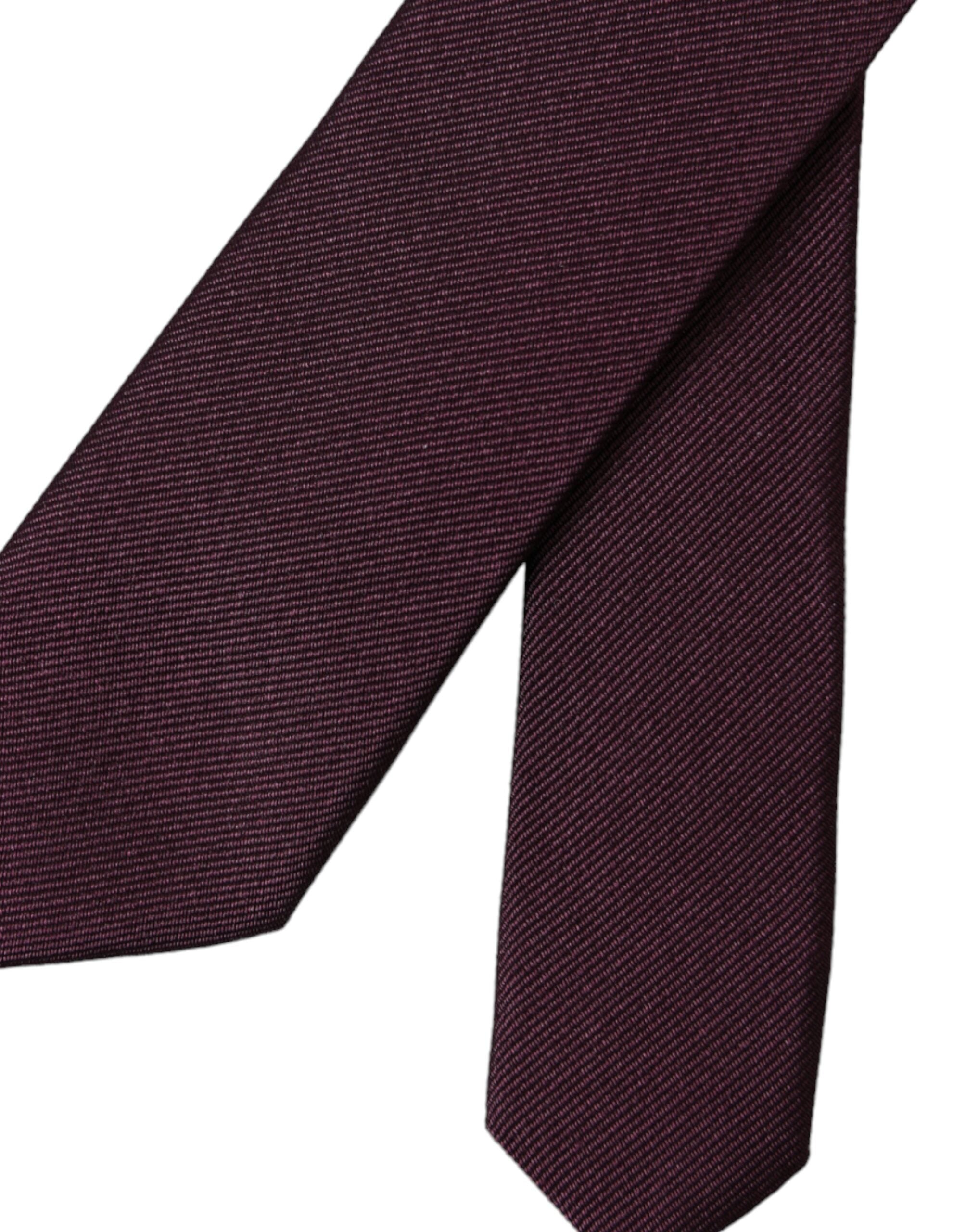 Bordeaux Solid 100% Silk Adjustable Men Tie - ventzia