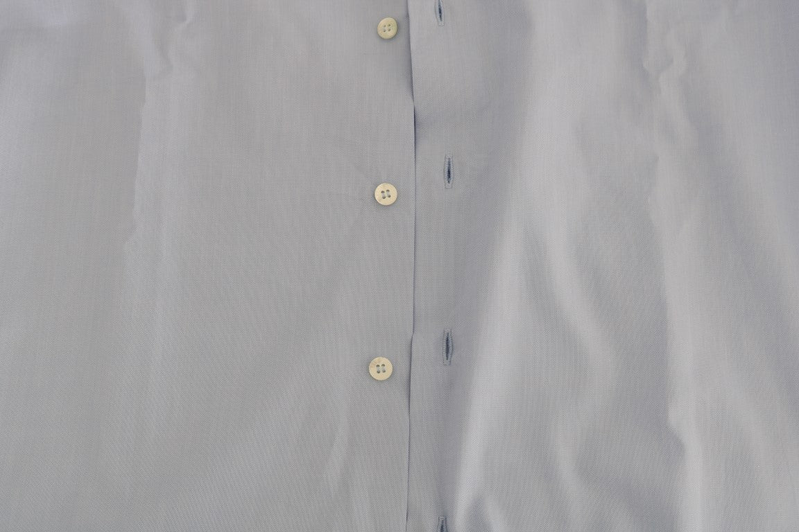 Light Blue Cotton Dress Shirt - ventzia