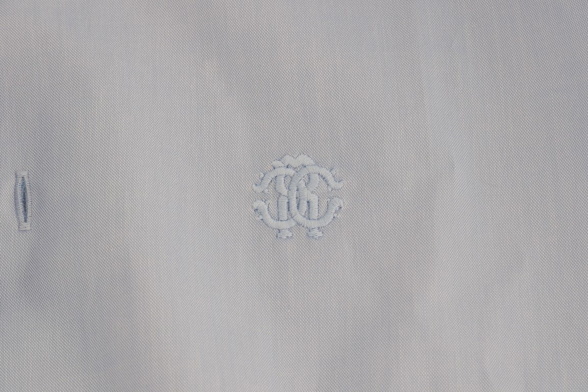 Light Blue Cotton Dress Shirt - ventzia