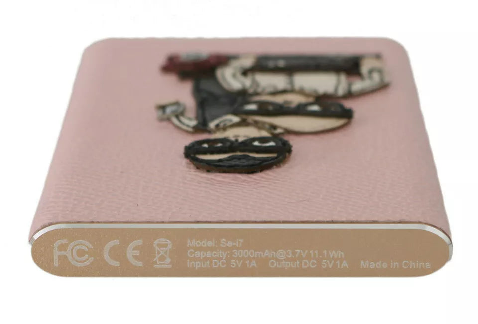 Chic Pink Leather Power Bank - ventzia