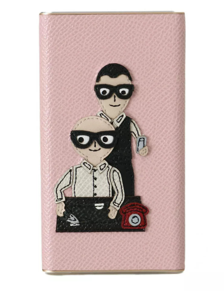 Chic Pink Leather Power Bank - ventzia