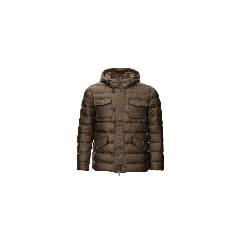 Brown Polyamide Jacket - ventzia