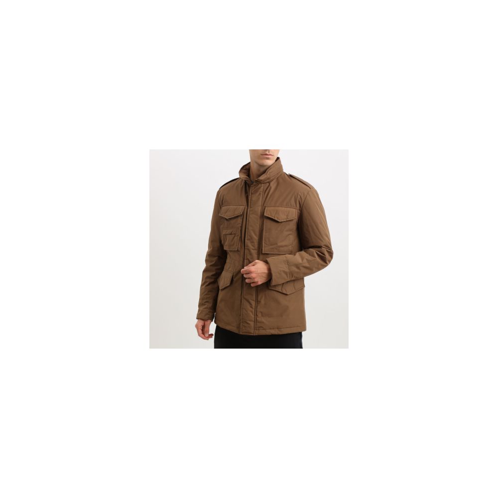 Brown Polyester Jacket - ventzia
