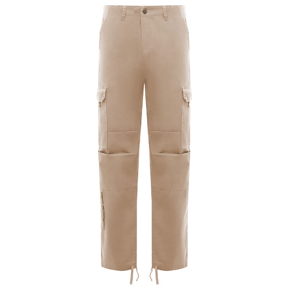Beige Cotton Jeans & Pant - ventzia
