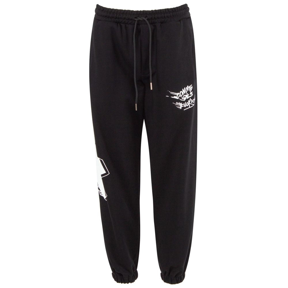 Black Cotton Men Sweatpant - ventzia