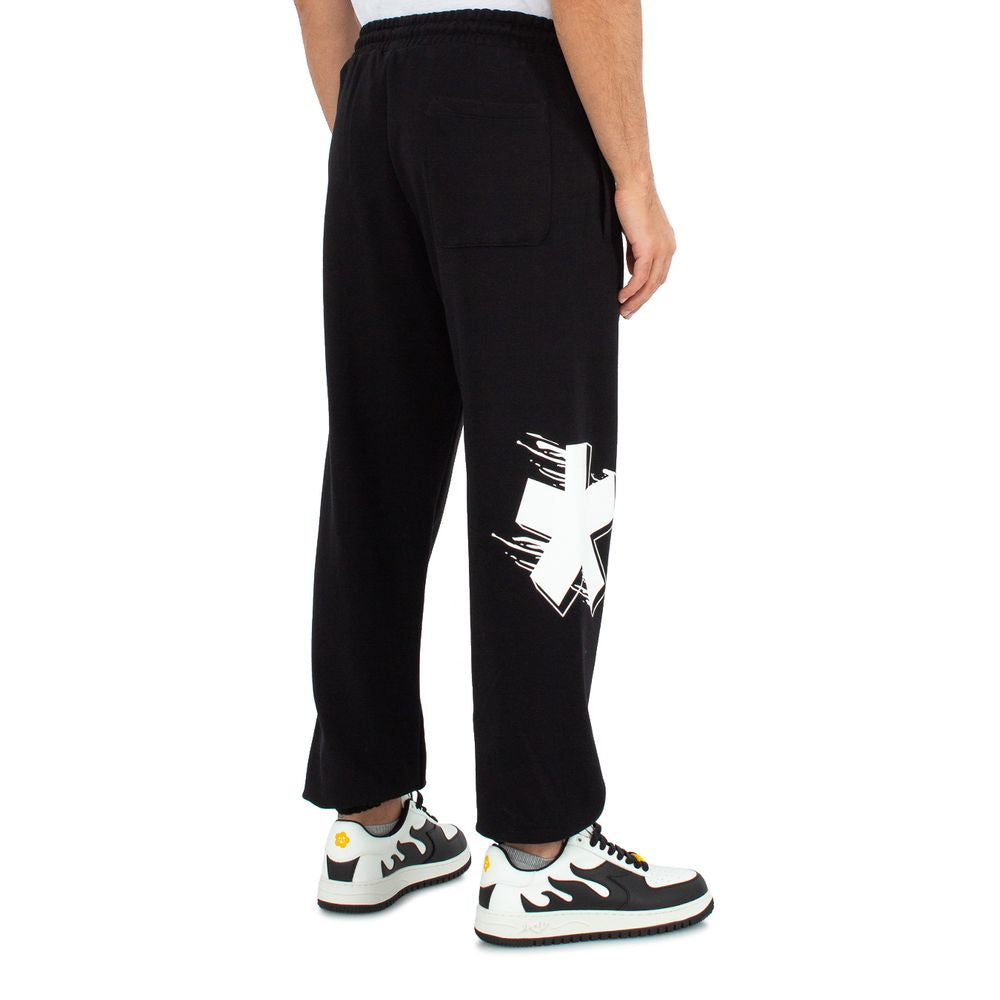 Black Cotton Men Sweatpant - ventzia