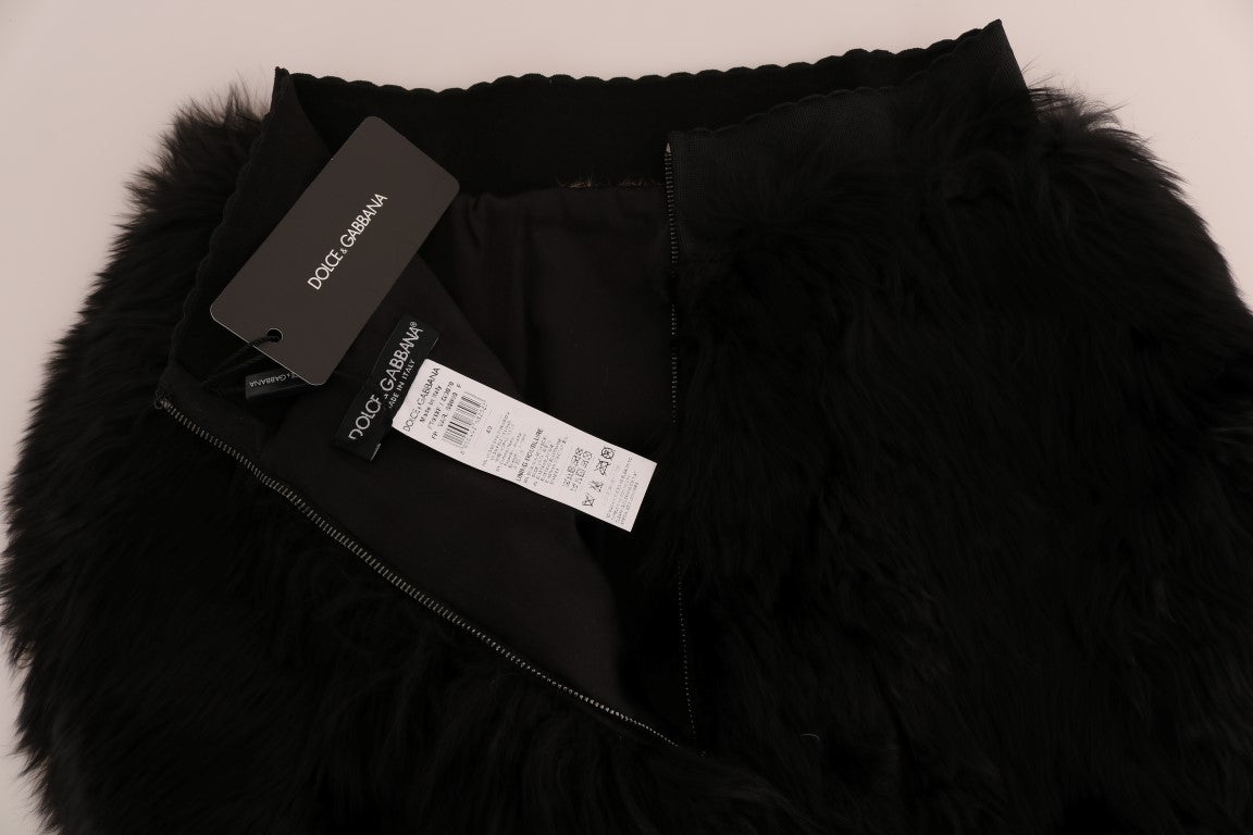 Exquisite Black Mink Fur Mini Shorts - ventzia