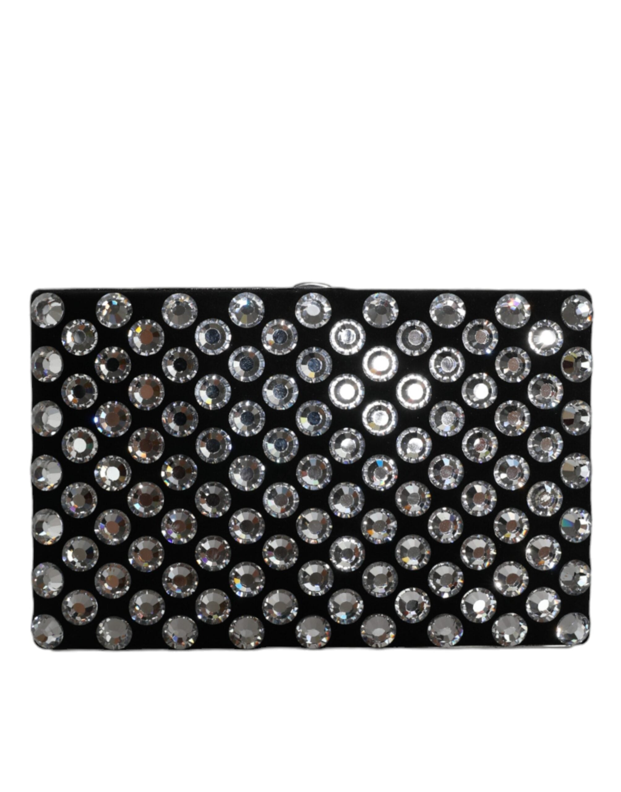 Black Velvet Crystal Clutch Evening Party Purse Bag - ventzia