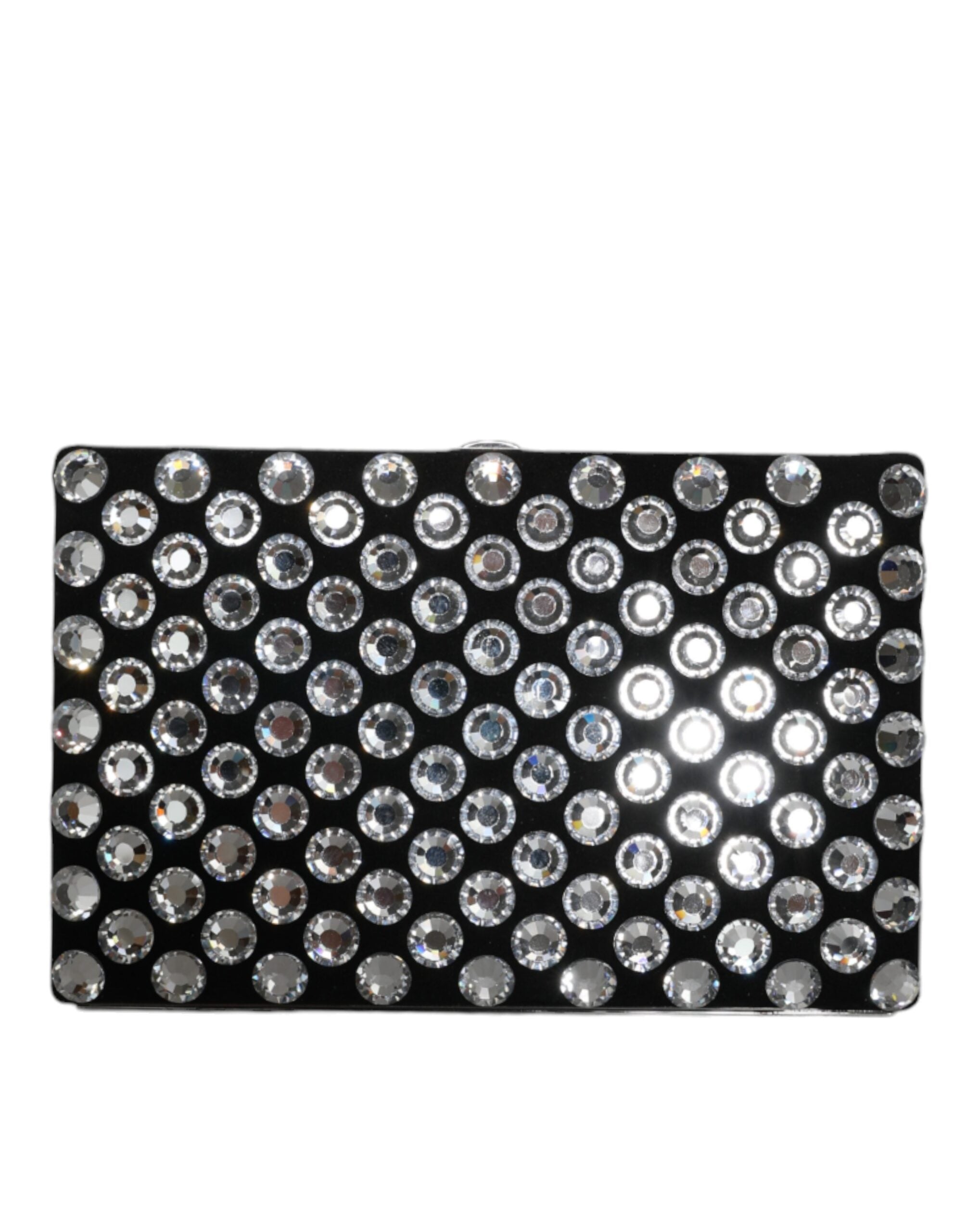 Black Velvet Crystal Clutch Evening Party Purse Bag - ventzia