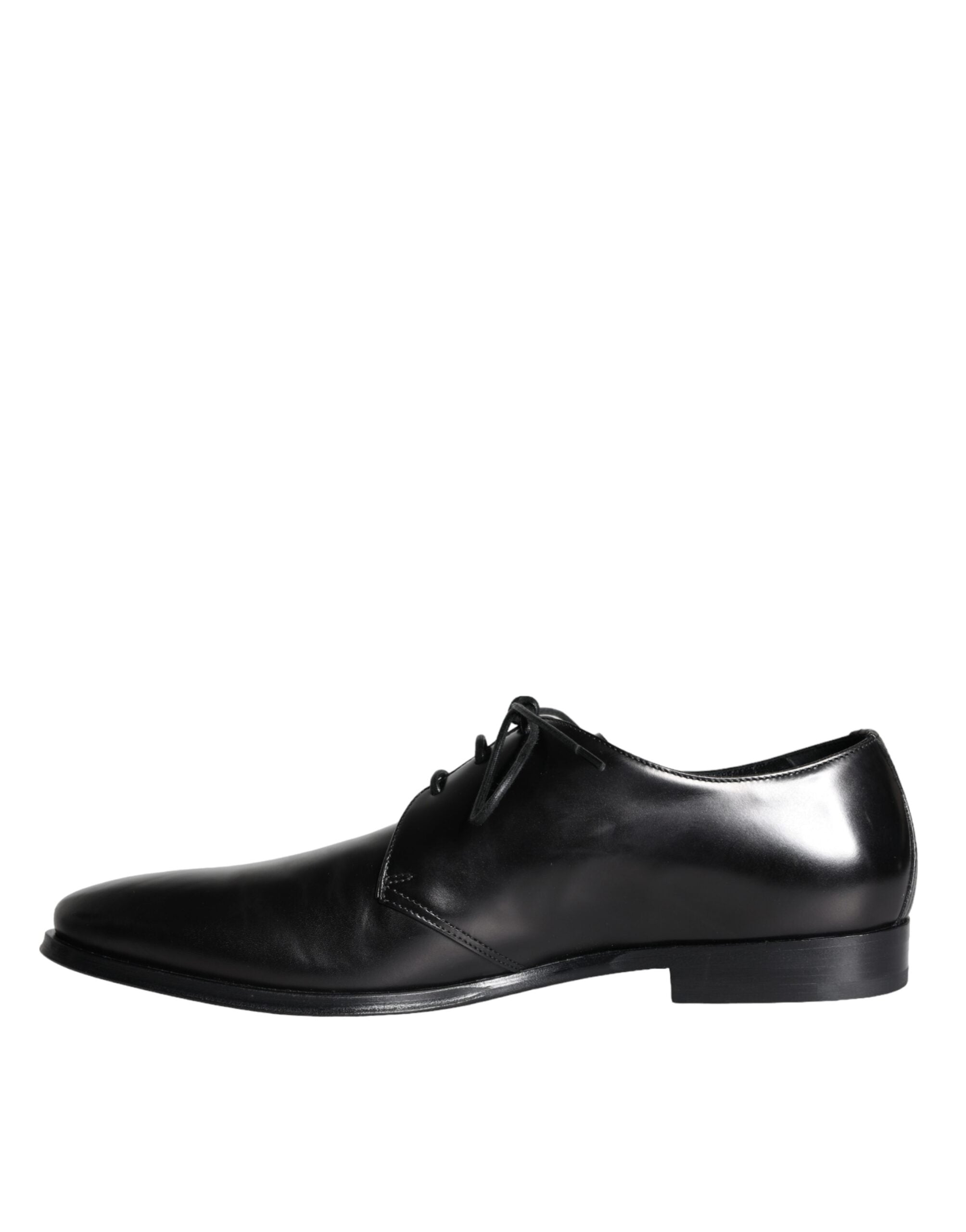 Black Calfskin Leather Derby Men Dress Shoes - ventzia