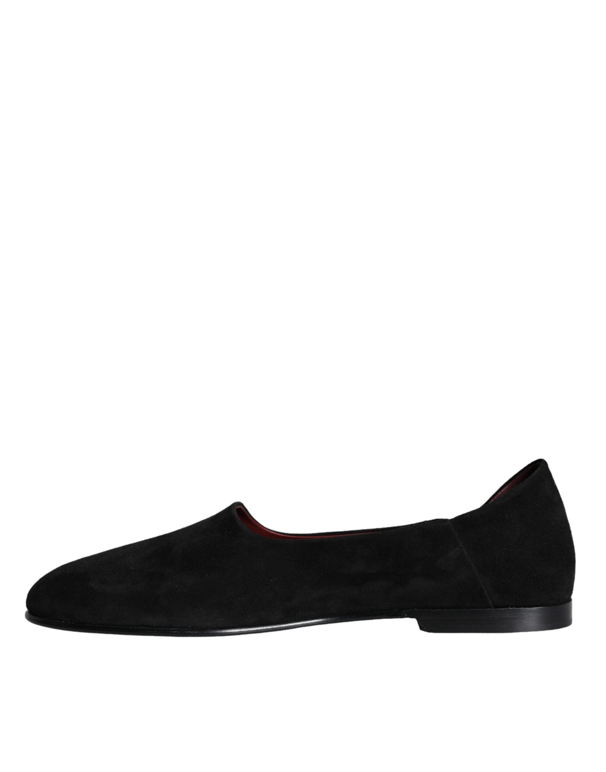 Black Suede Loafers Formal Slip On Shoes - ventzia