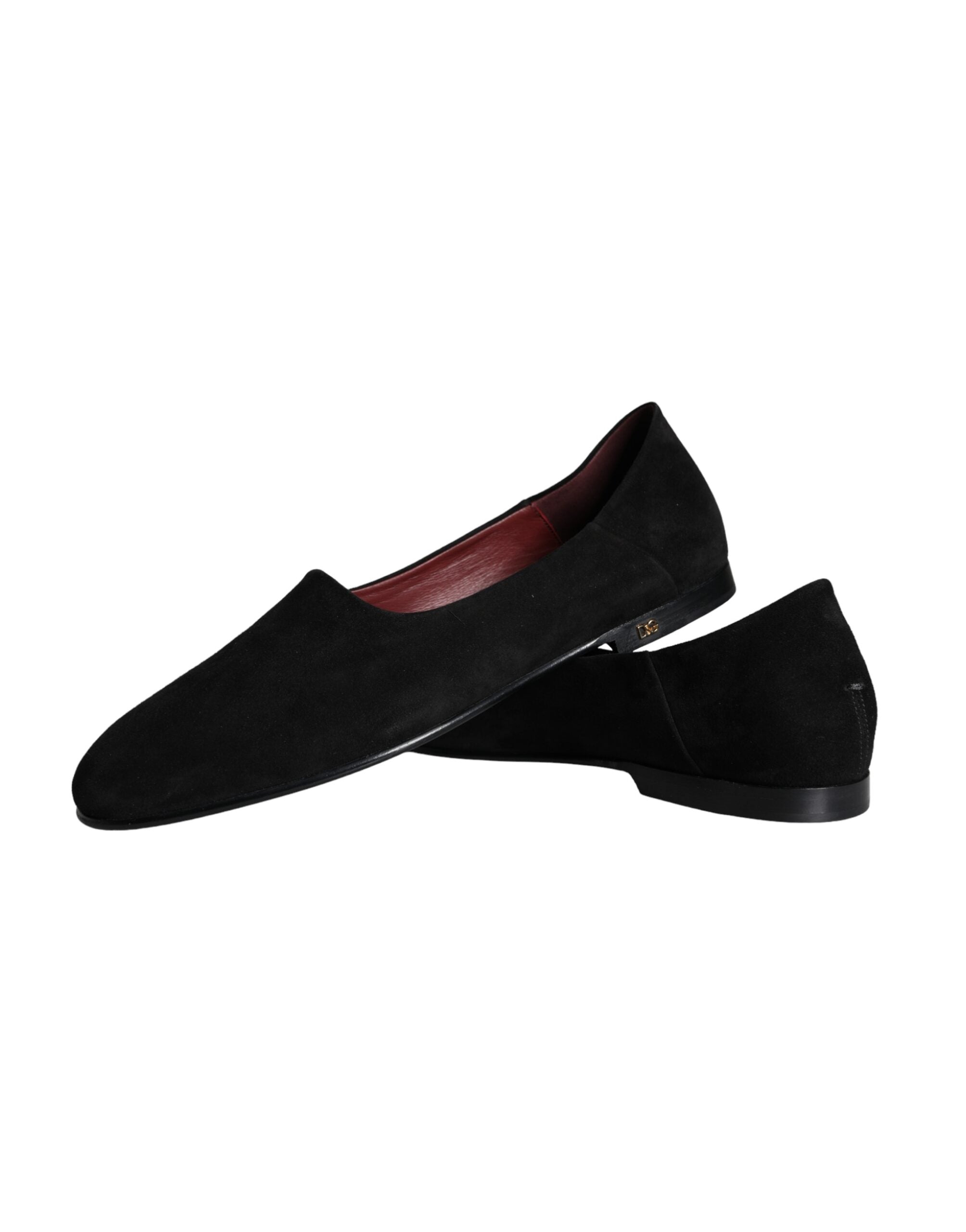 Black Suede Loafers Formal Slip On Shoes - ventzia