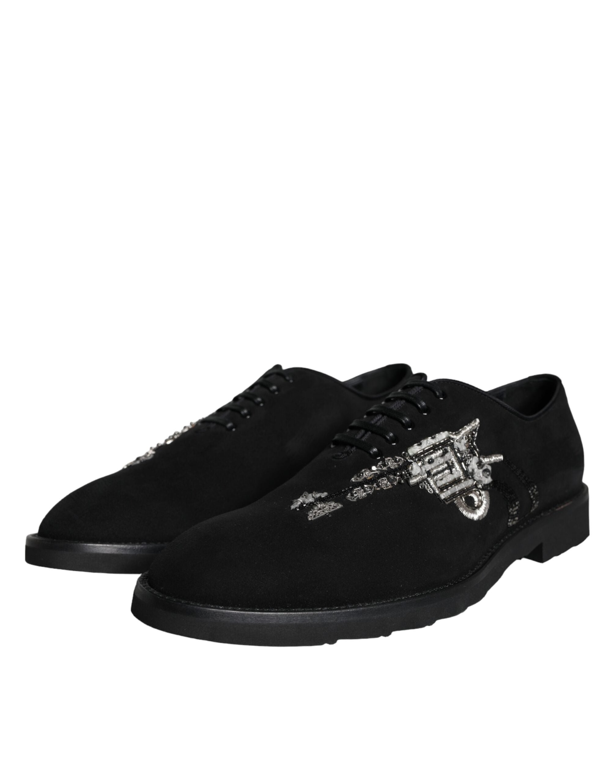 Black Suede Sicilia Lace Up Formal Shoes - ventzia