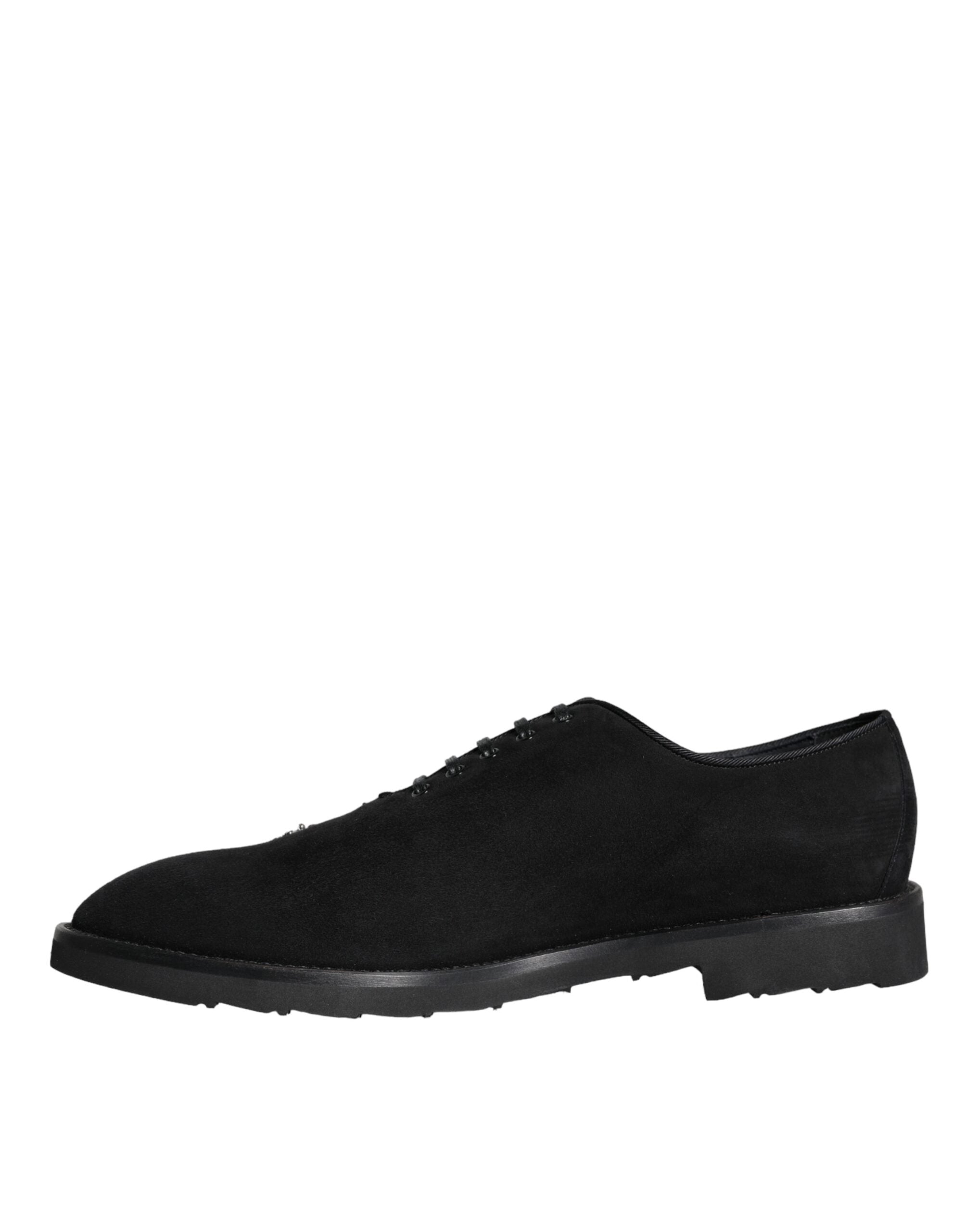Black Suede Sicilia Lace Up Formal Shoes - ventzia