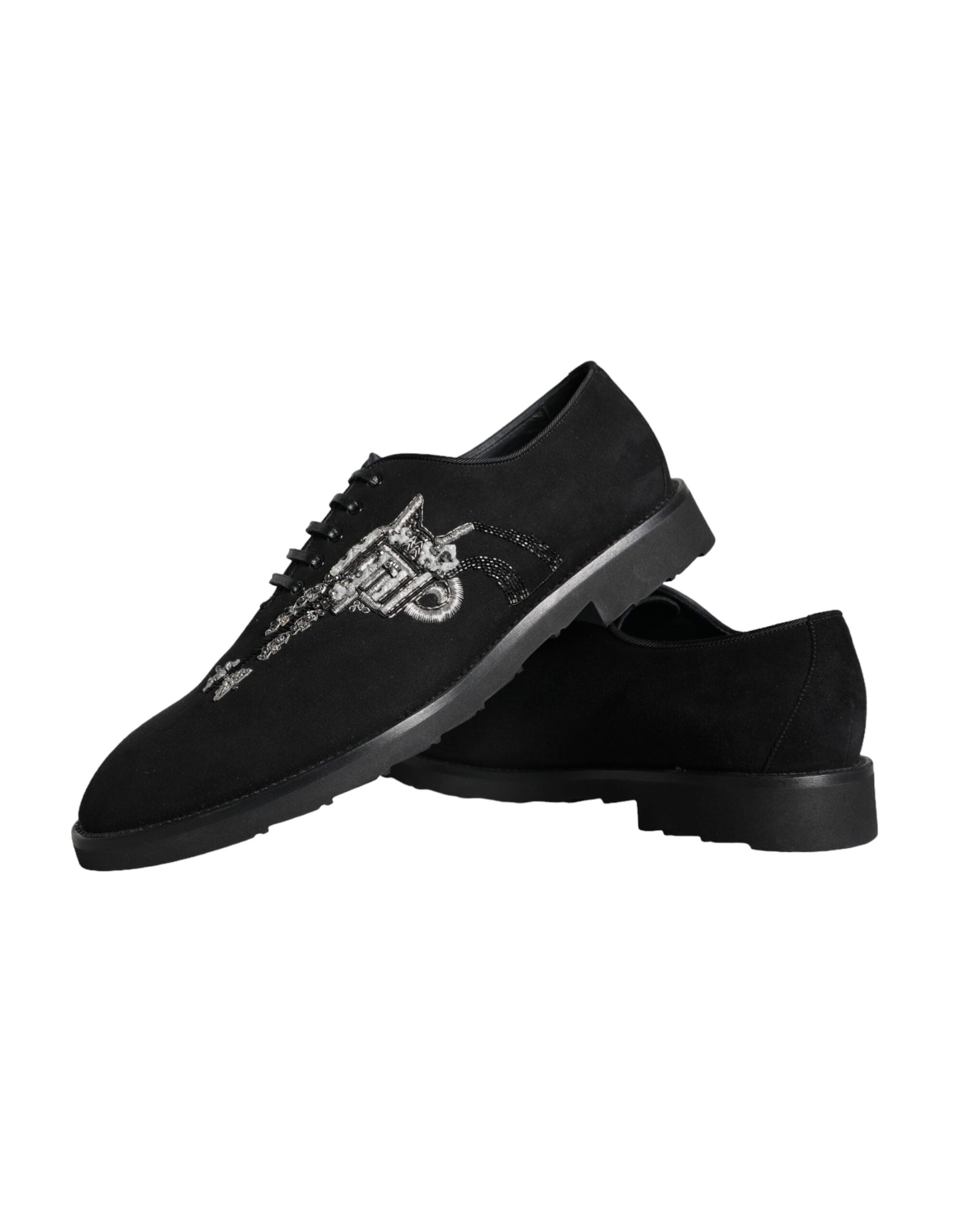 Black Suede Sicilia Lace Up Formal Shoes - ventzia