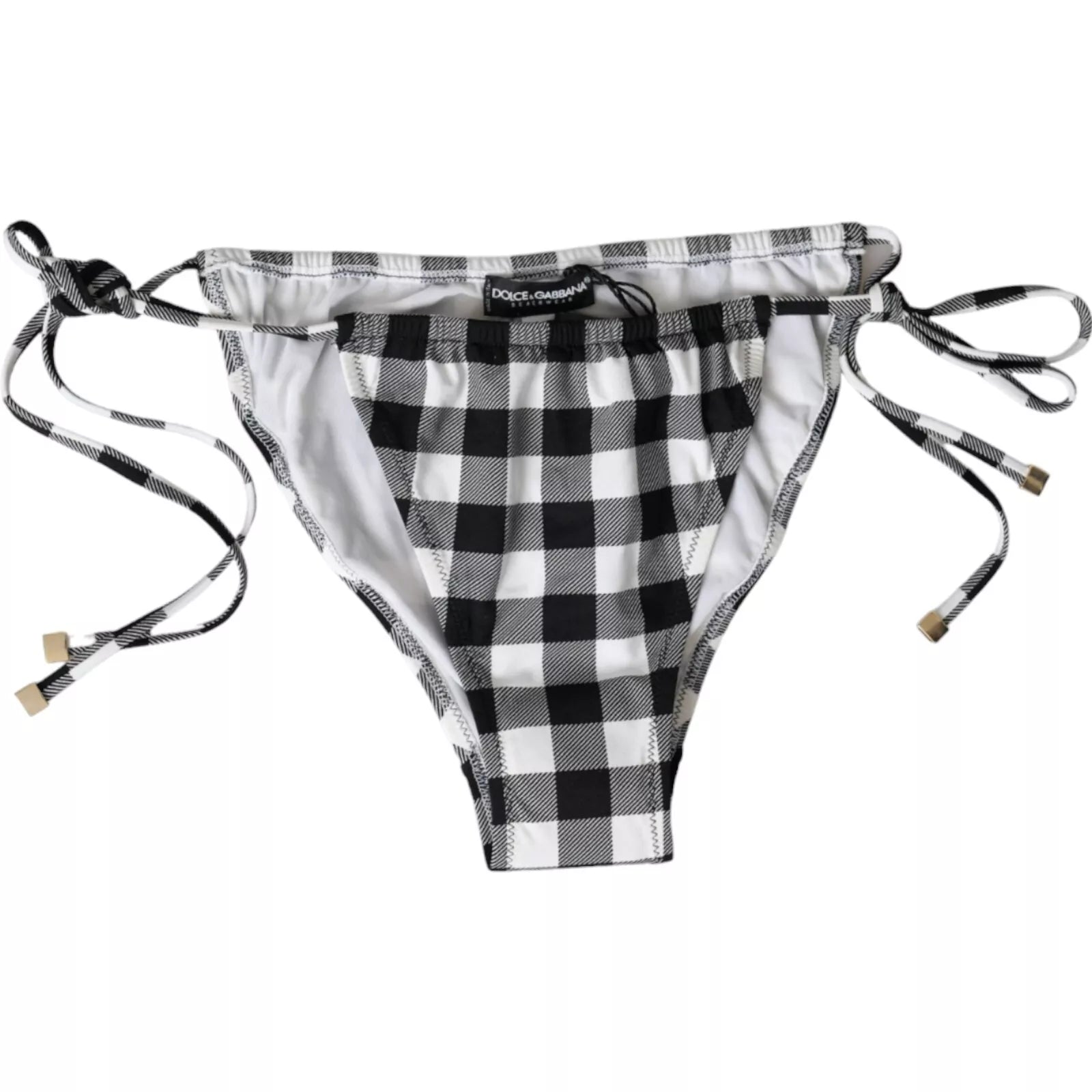 Black White Check Swimwear Beachwear Bottom Bikini - ventzia