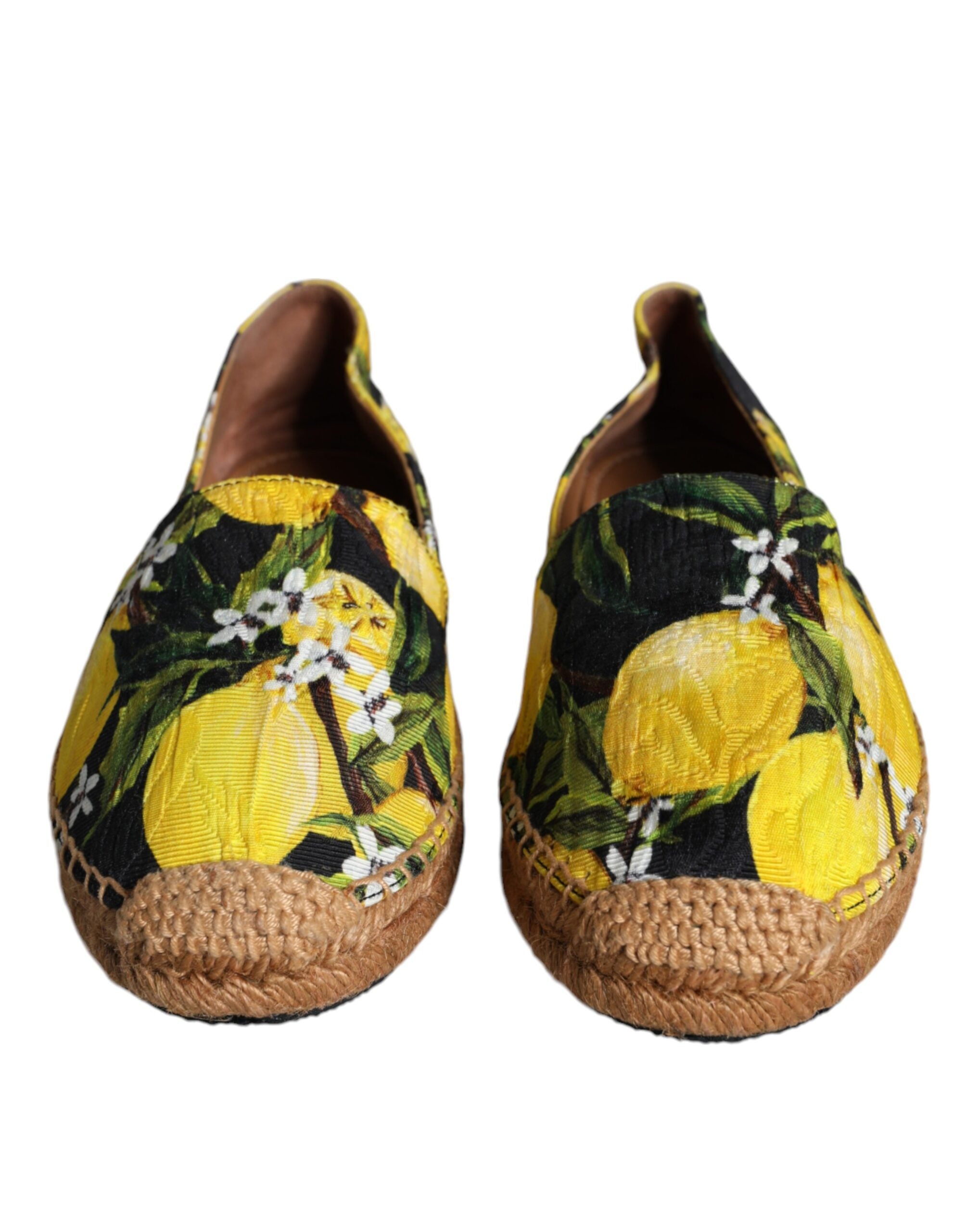 Multicolor Lemon Slip On Espadrilles Shoes - ventzia