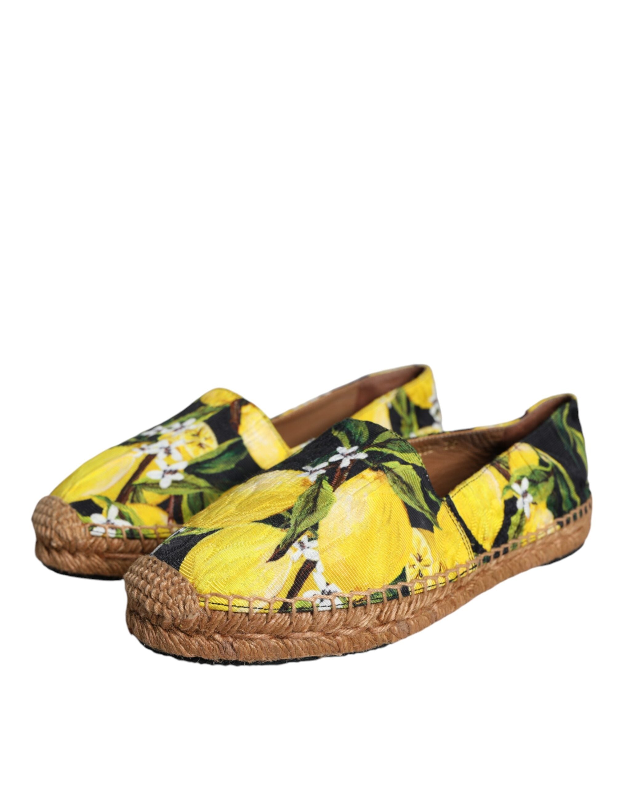 Multicolor Lemon Slip On Espadrilles Shoes - ventzia