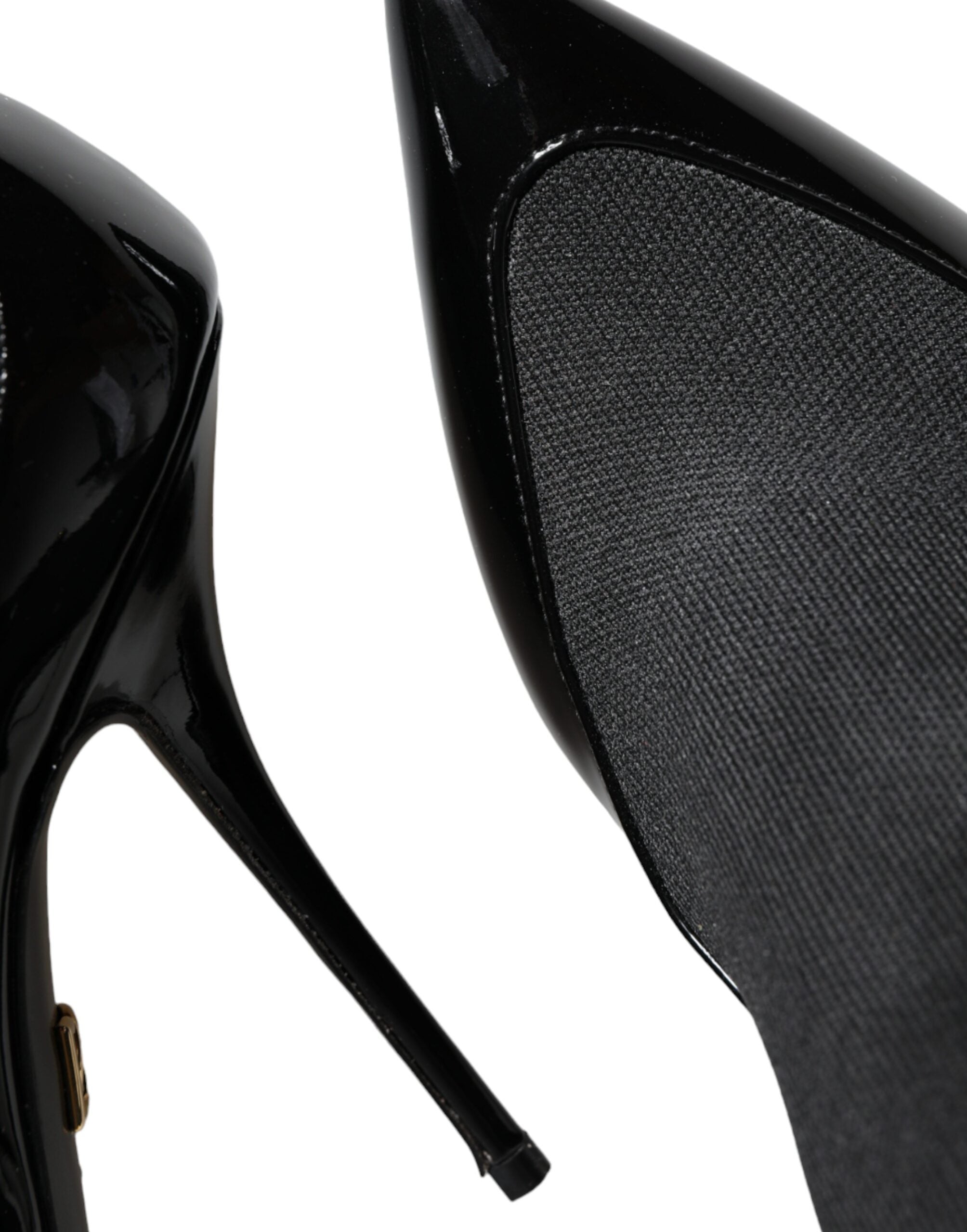 Black Leather Stilettos Booties Socks Shoes - ventzia